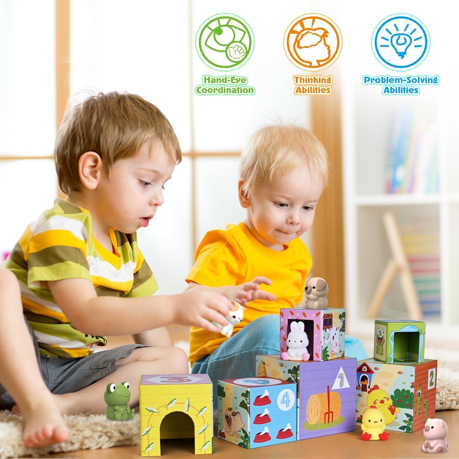 Juguete de Clasificación y Apilamiento ShyLizard 6 Animales