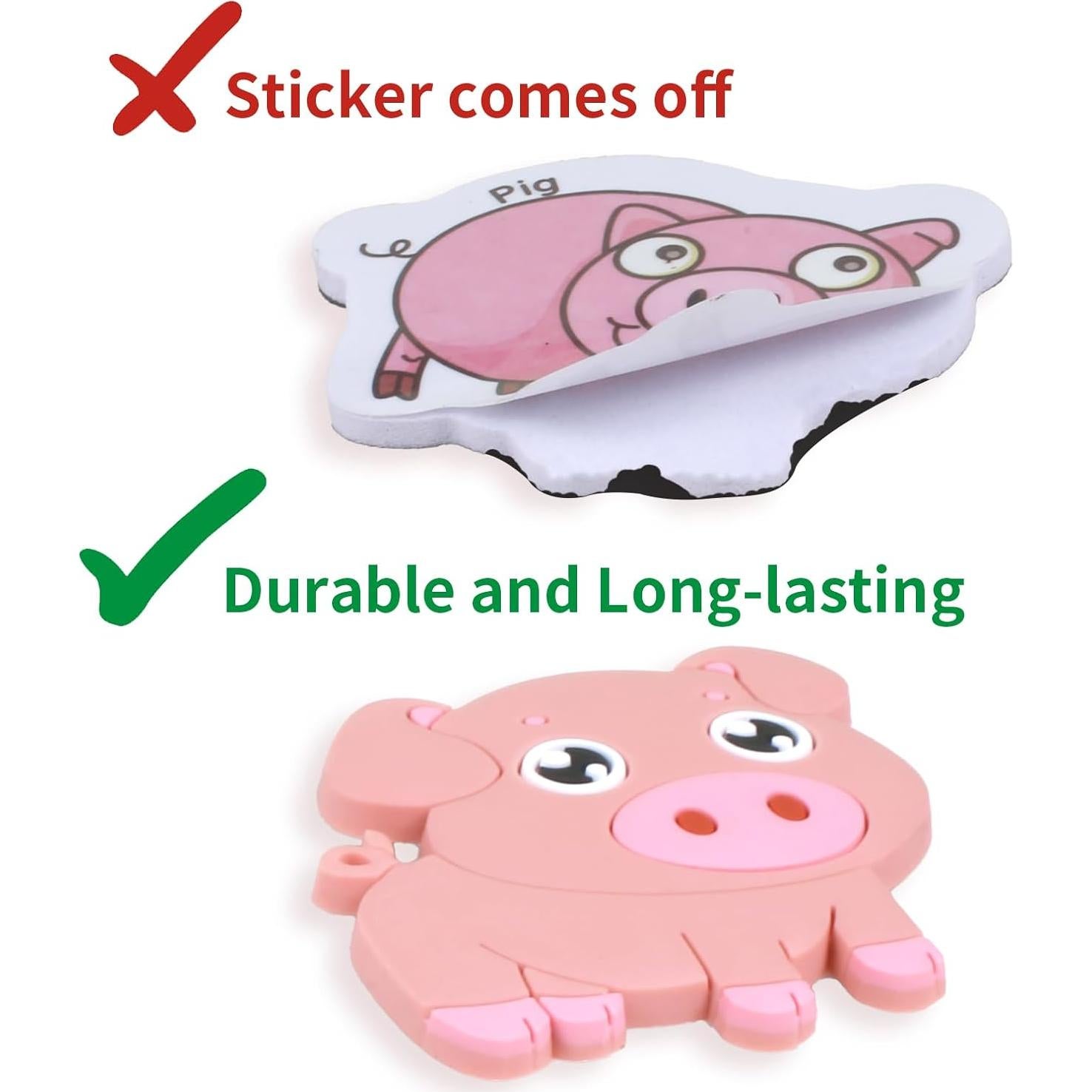 Imanes de Refrigerador SUPINEEDO Animales de Granja 10 Pcs