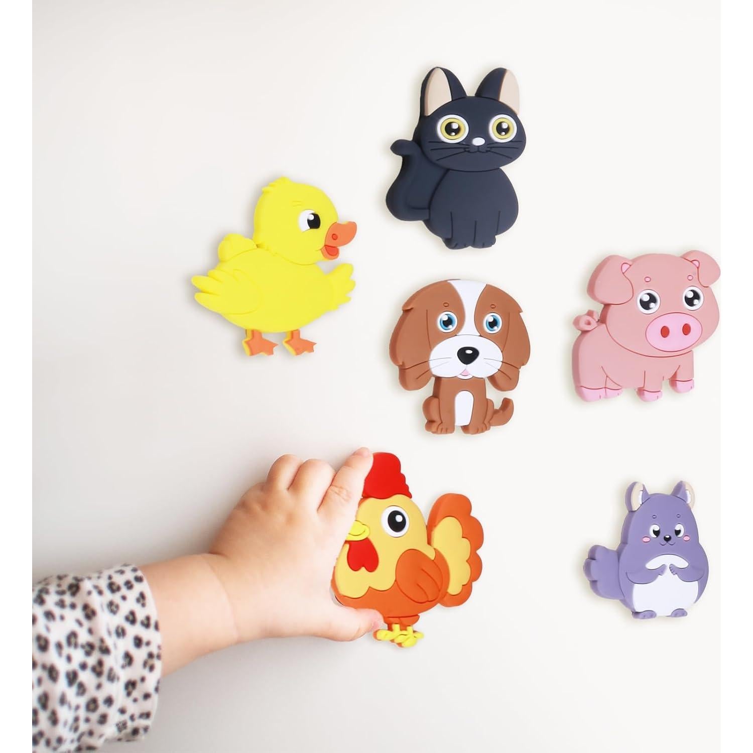 Imanes de Refrigerador SUPINEEDO Animales de Granja 10 Pcs