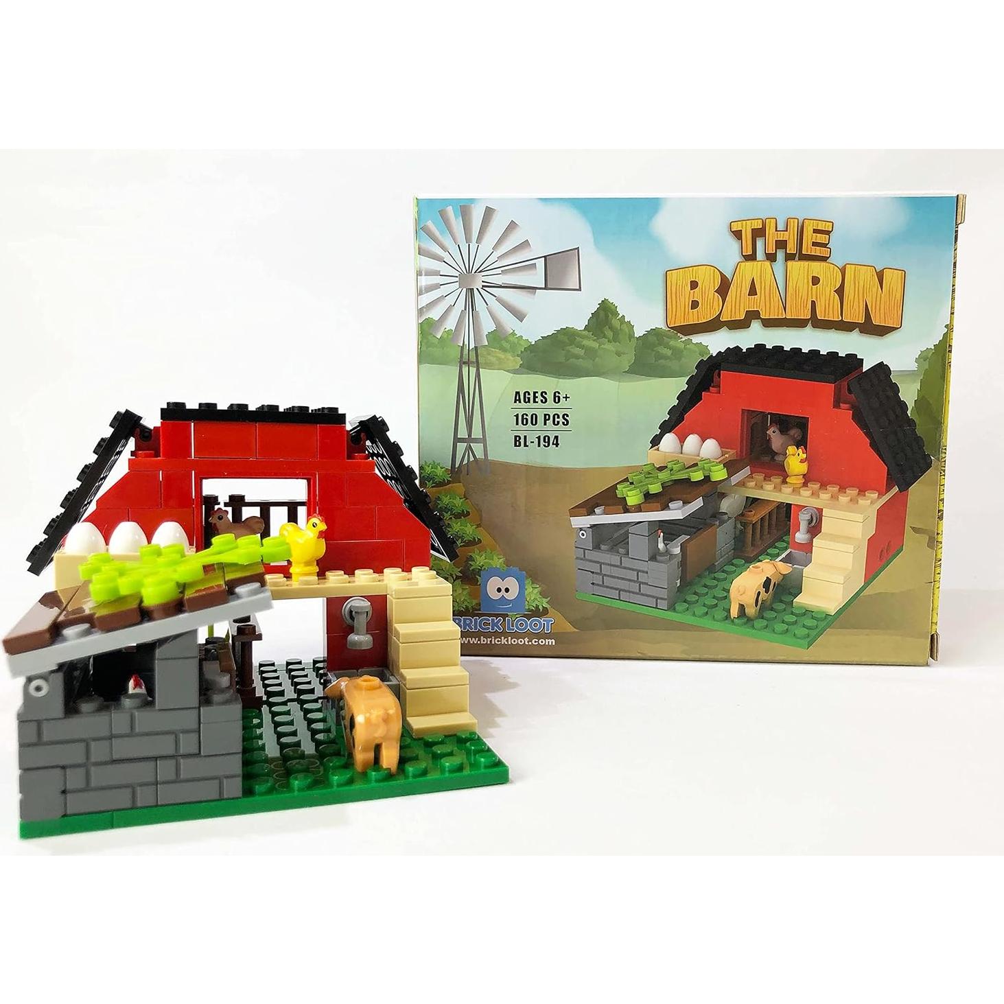 Brick Loot La Granja El Granero Rojo 160 Piezas Animales