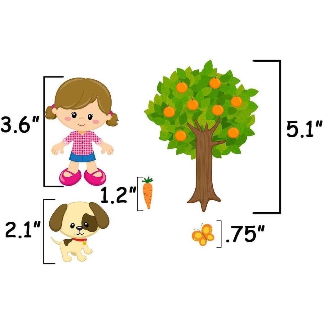 Figuras de fieltro de animales de granja 37 piezas Story Time