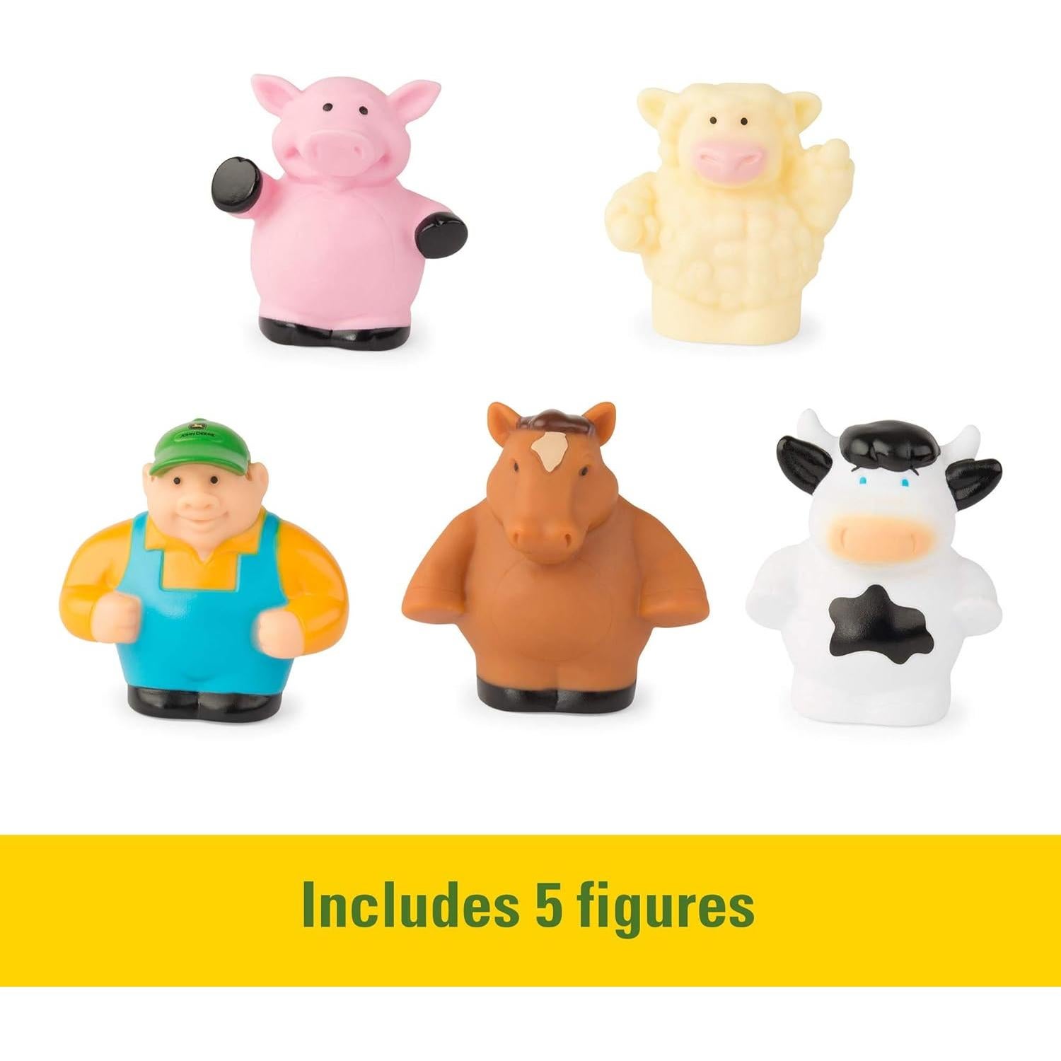 Tractor Musical John Deere con Animales y Granjero - 6 Piezas