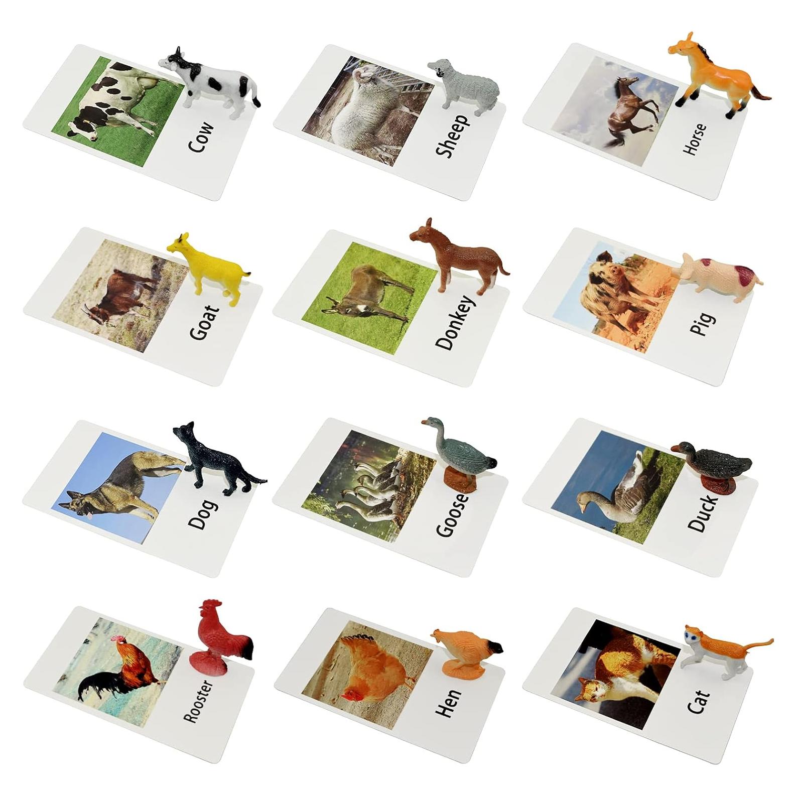 Juguetes de Animales de Granja Esoes - 12 Figuras Realistas