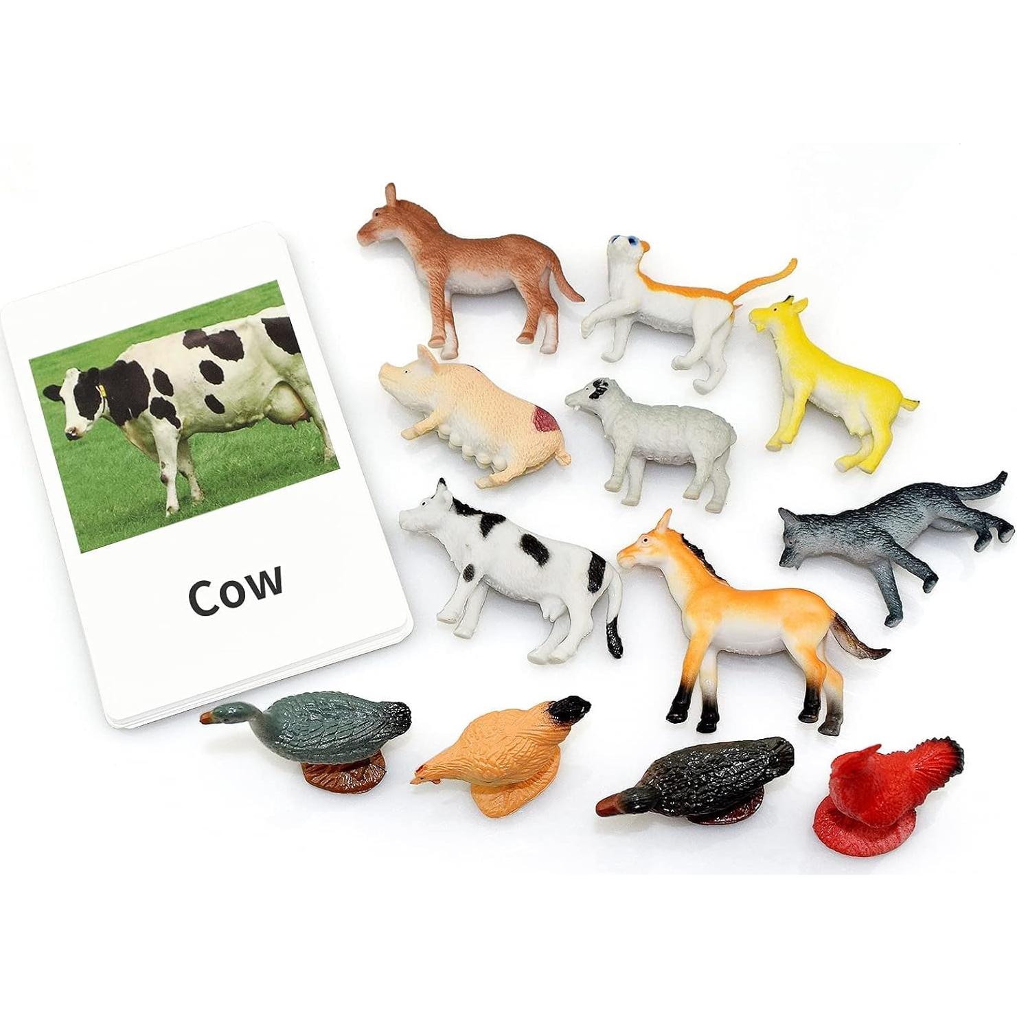 Juguetes de Animales de Granja Esoes - 12 Figuras Realistas