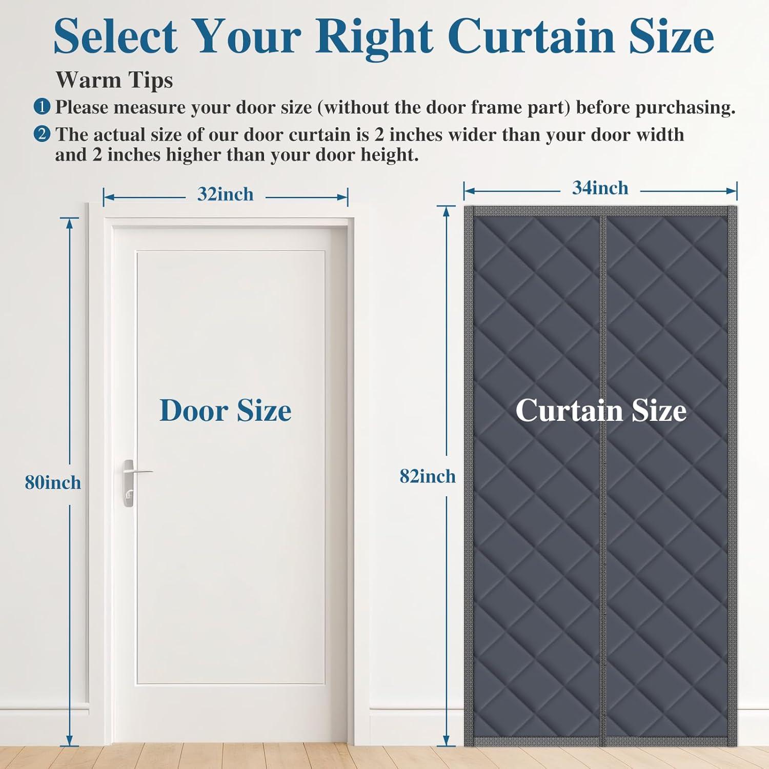 Cortina Térmica Magnética SereneCloud 81x203 cm Gris