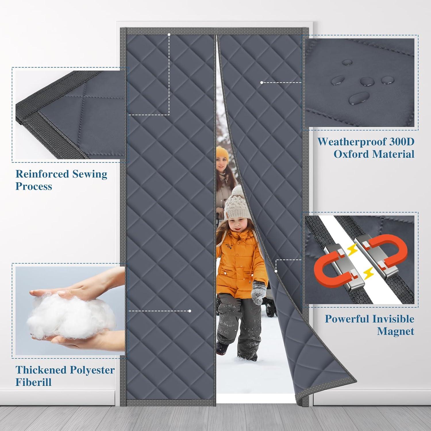 Cortina Térmica Magnética SereneCloud 81x203 cm Gris