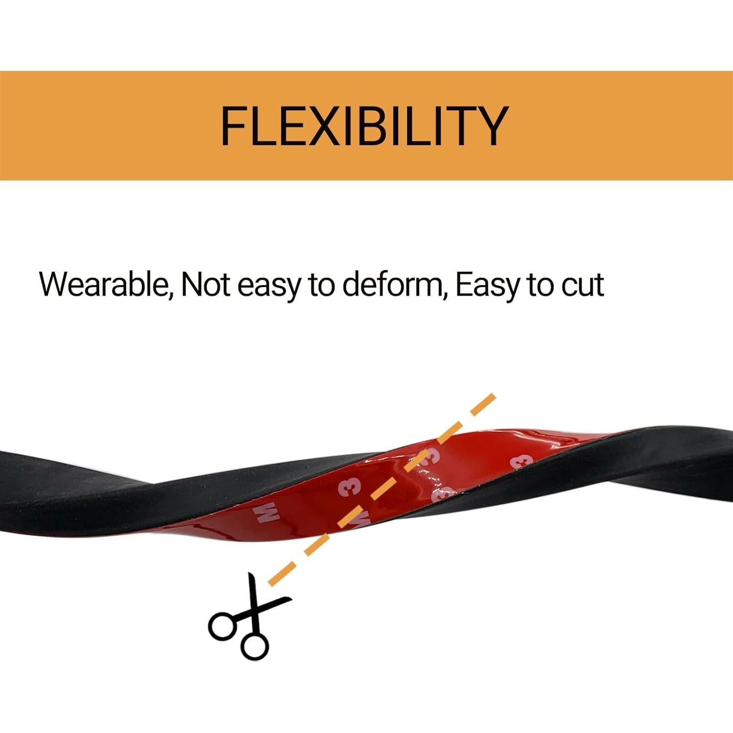 Tira de Sellado de Goma EPDM PACIXU 1.52m Negro