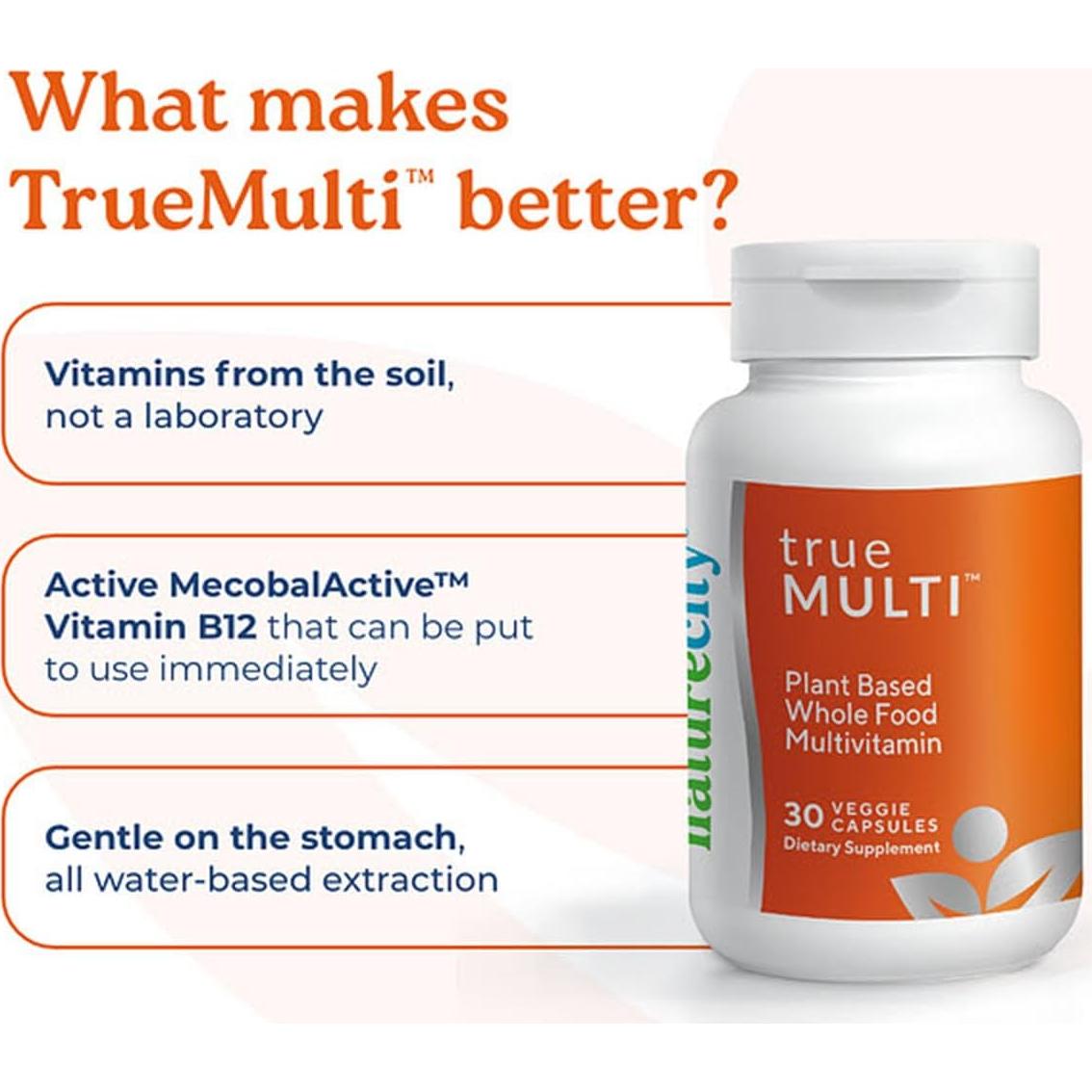 Multivitaminas Naturales TrueMulti NatureCity 30 Cápsulas