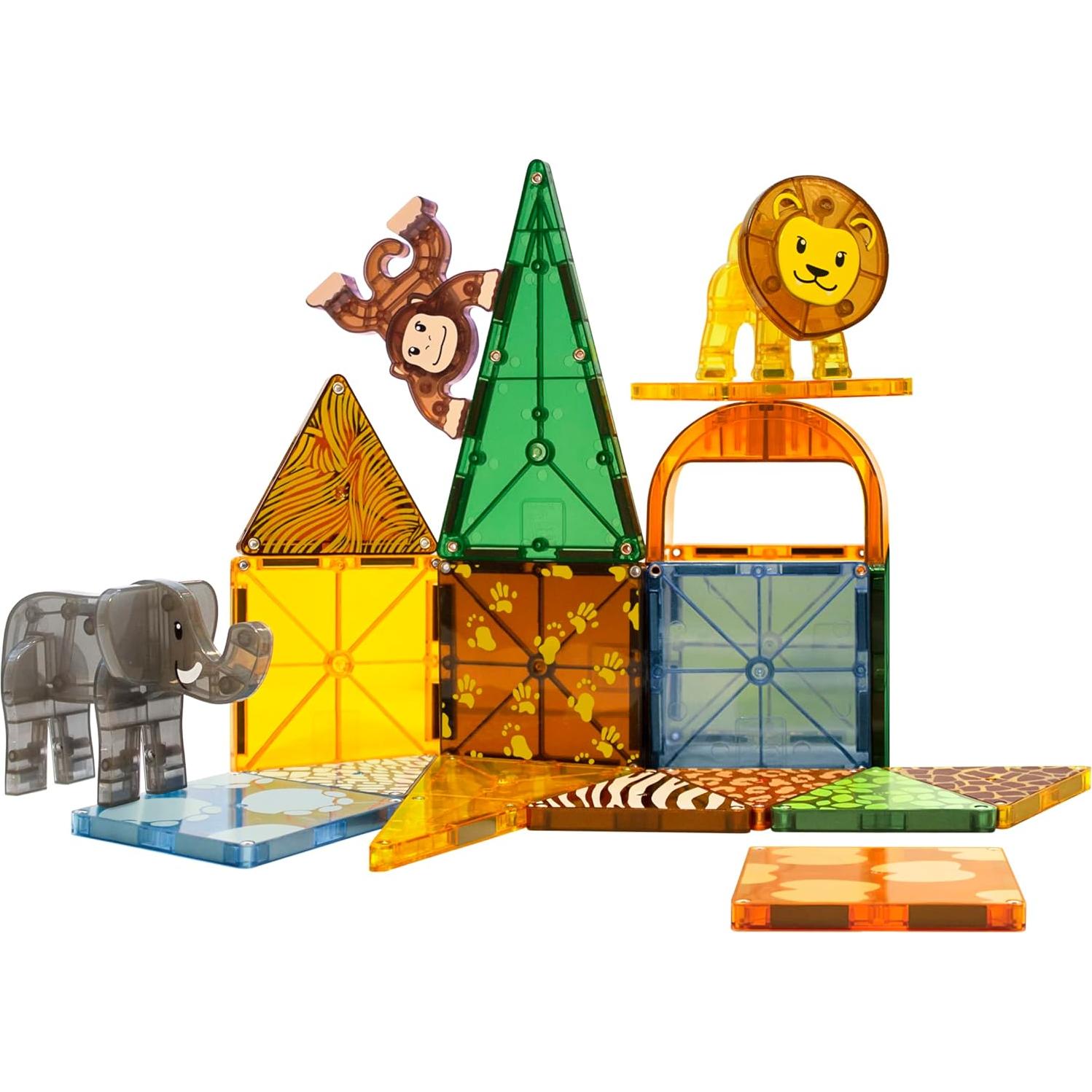 MAGNA-TILES Animales de Safari Set 25 Piezas Educativo