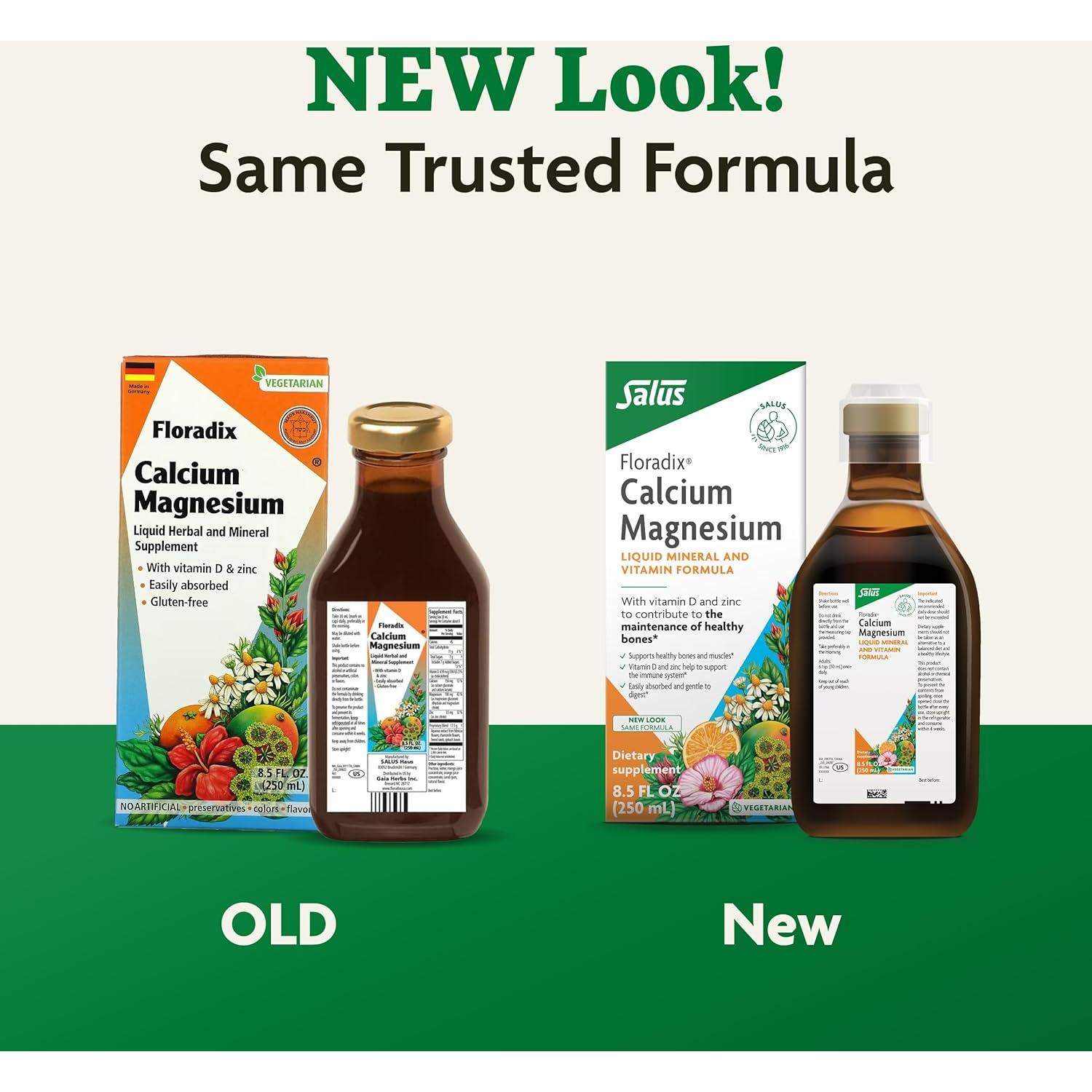 Floradix Suplemento Líquido de Calcio y Magnesio 250 ml