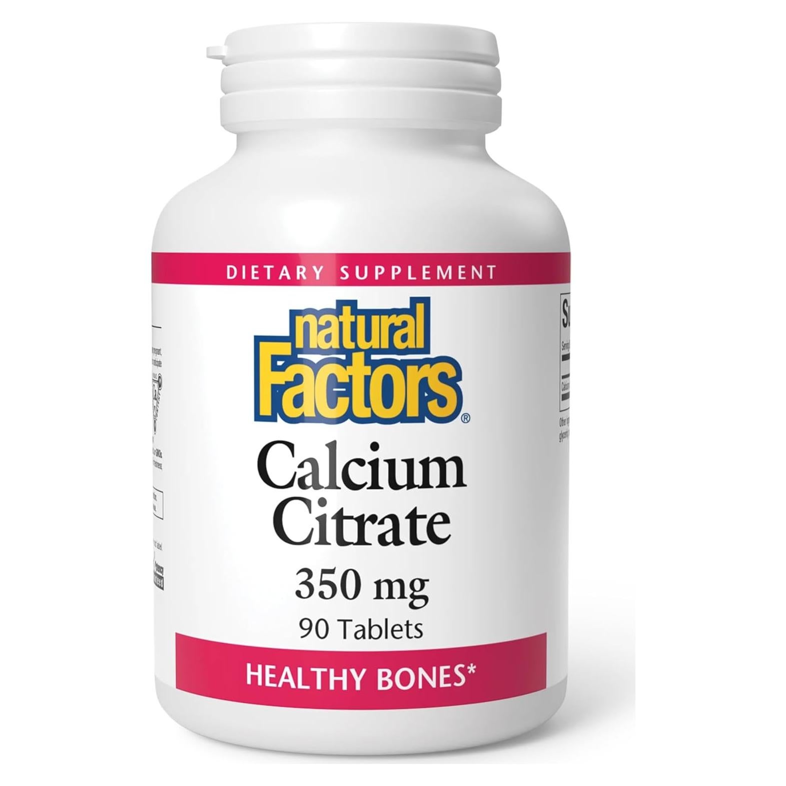 Citrato de Calcio Factores Naturales 90 tabletas - Huesos Fuertes