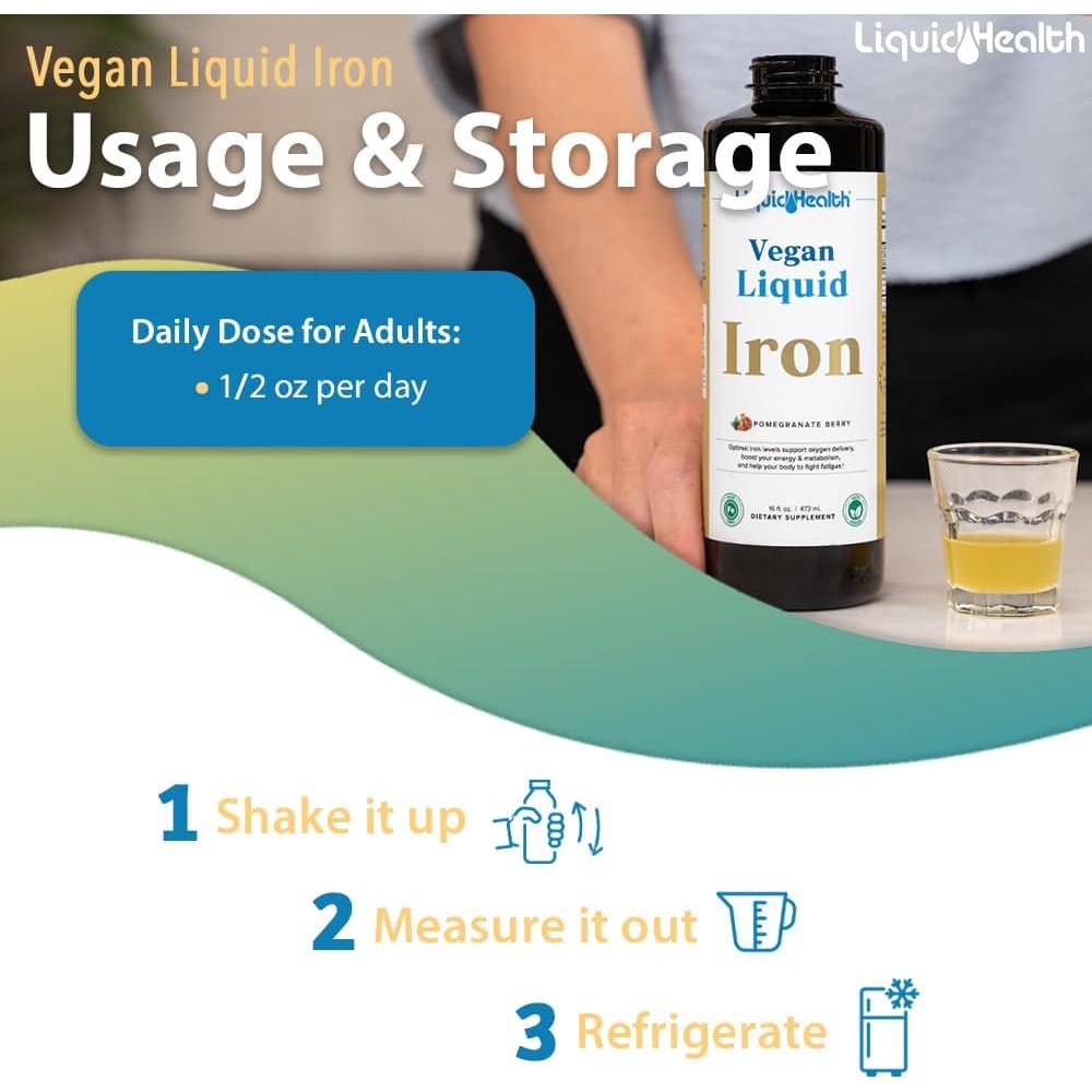 Suplemento de Hierro Líquido Vegano Liquid Health 473 ml