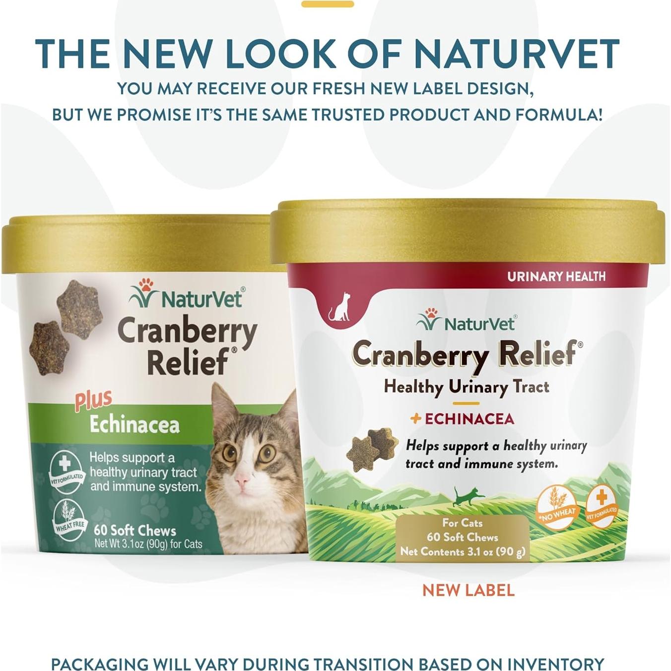 NaturVet Suplemento para Gatos Alivio de Arándano 60 Masticables