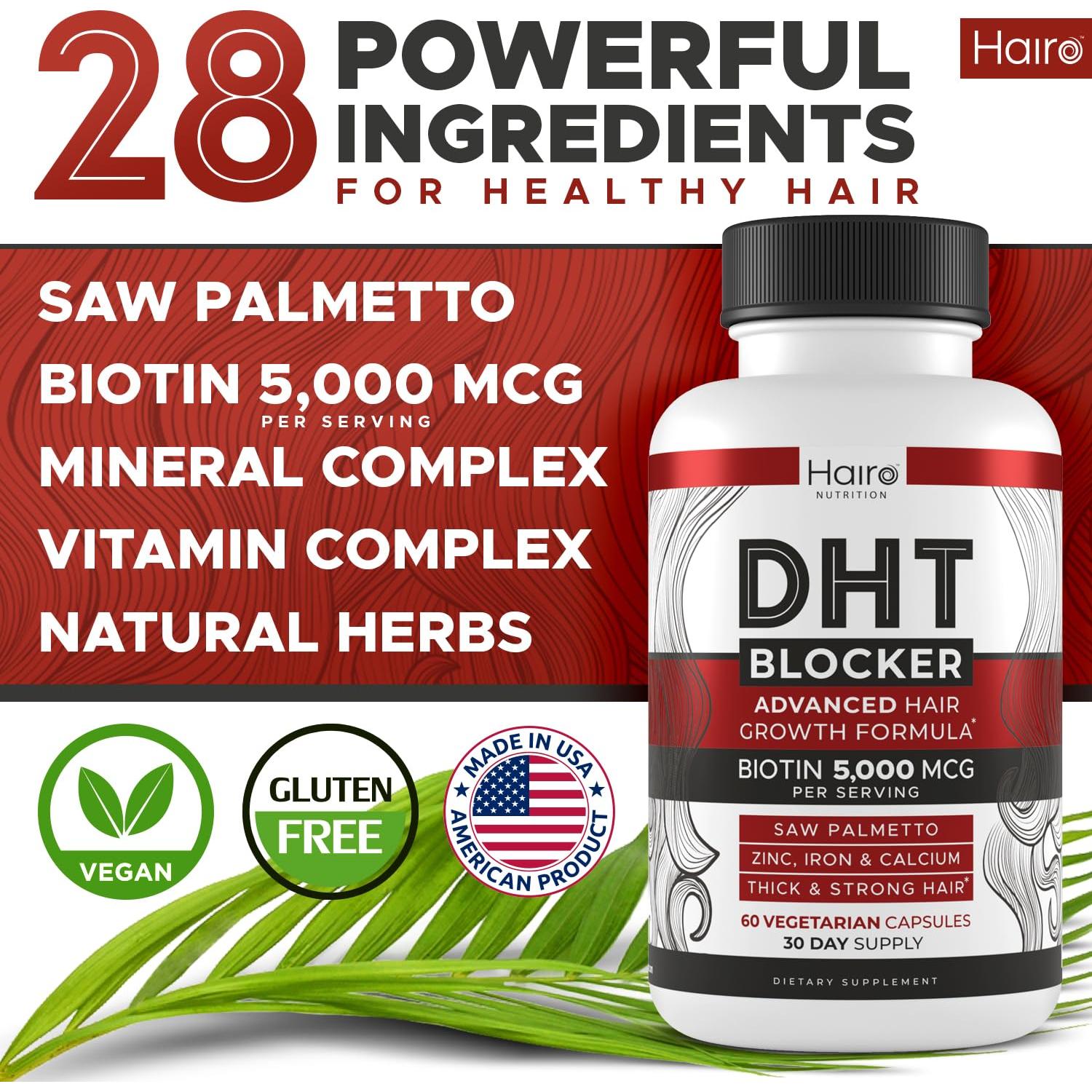 Suplemento Crecimiento Cabello Hairo Nutrition DHT Blocker 236ml