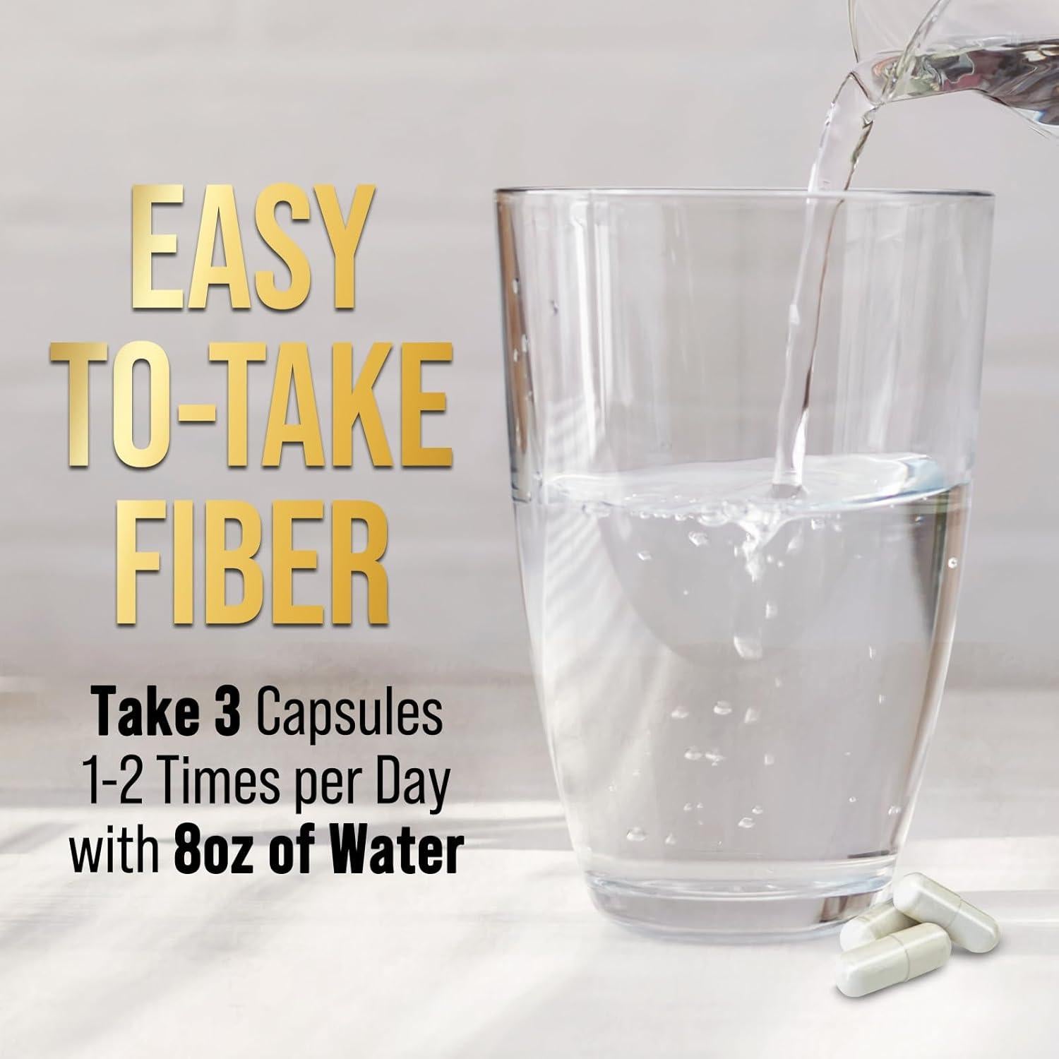 Suplemento de fibra de cáscara de psyllium 1500mg - Nature's Nutrition - 60 cápsulas