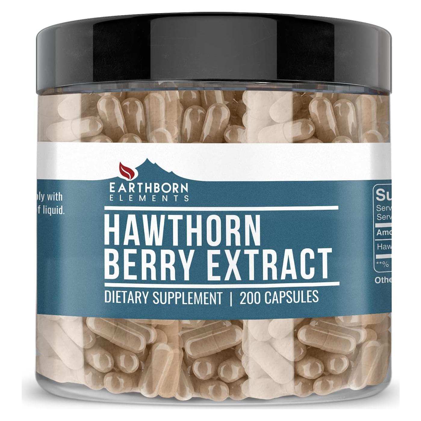 Extracto de Baya de Espino Earthborn Elements 200 Cápsulas Puras