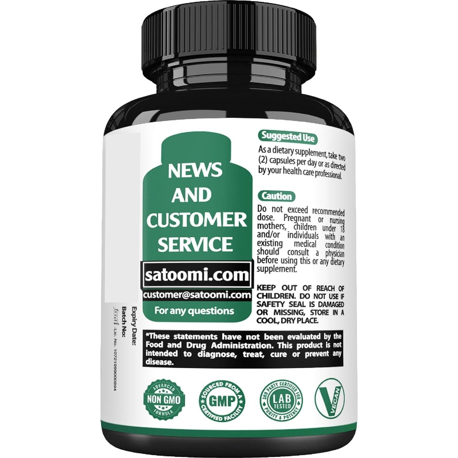Suplemento Ginkgo Biloba 1000mg Satoomi - 120 Cápsulas