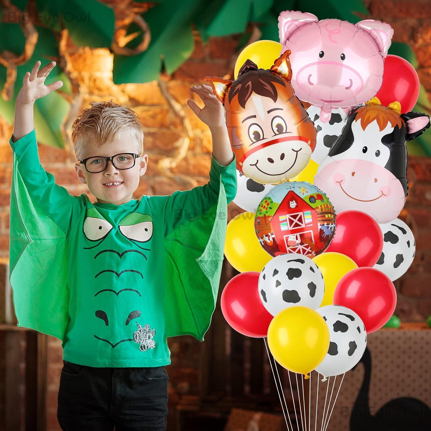 Juego de Globos de Animales de Granja Big Eye Owl 26 Piezas