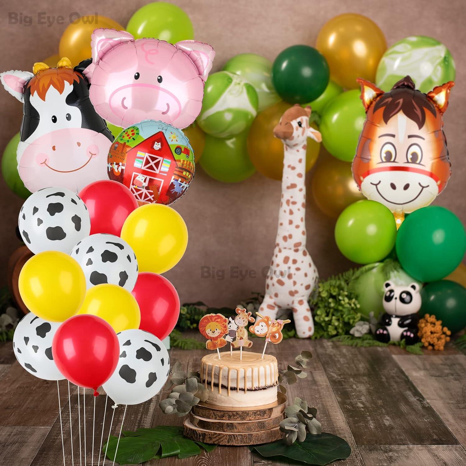Juego de Globos de Animales de Granja Big Eye Owl 26 Piezas