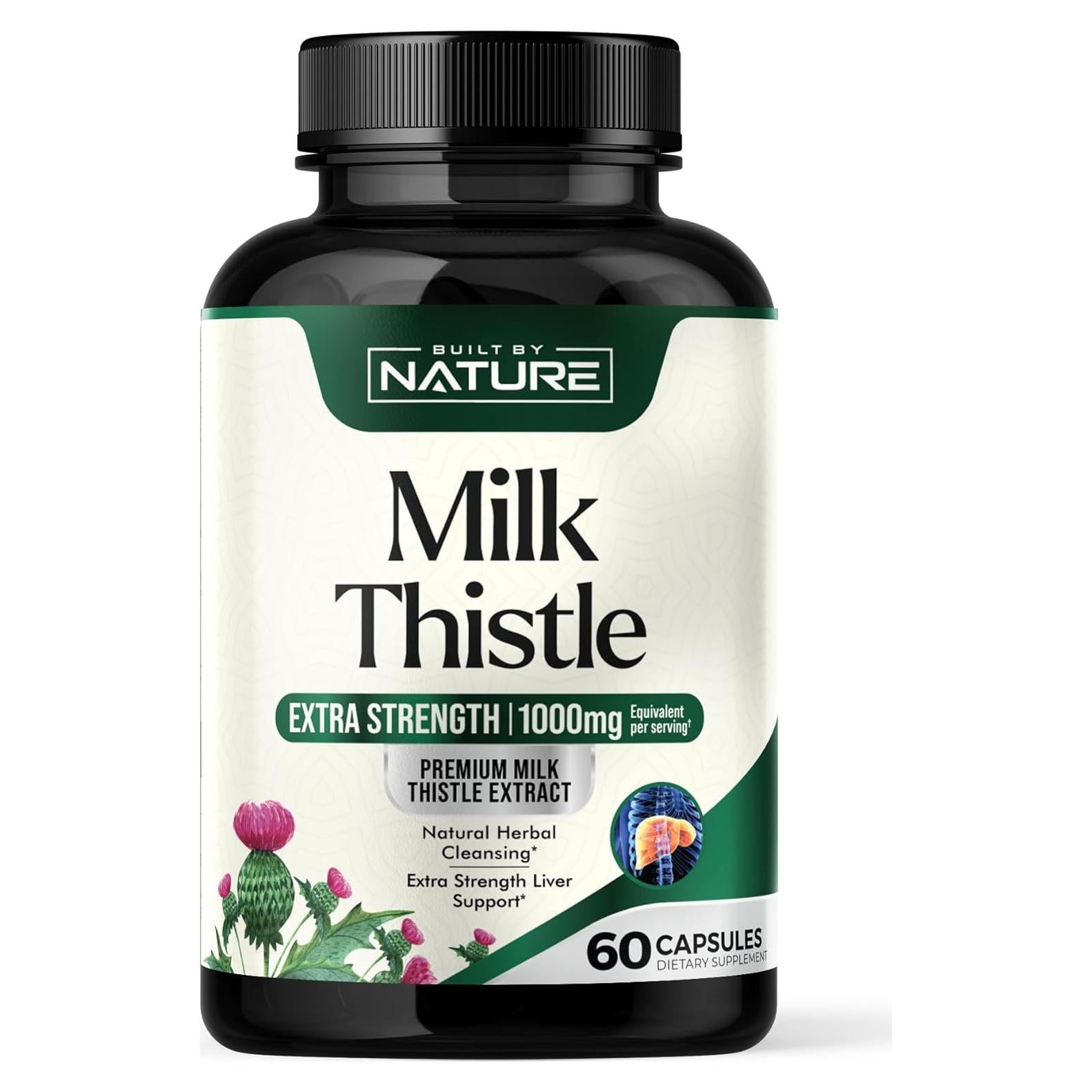 Cardo Mariano 1000mg - Suplemento Detox Hígado - 60 Cápsulas