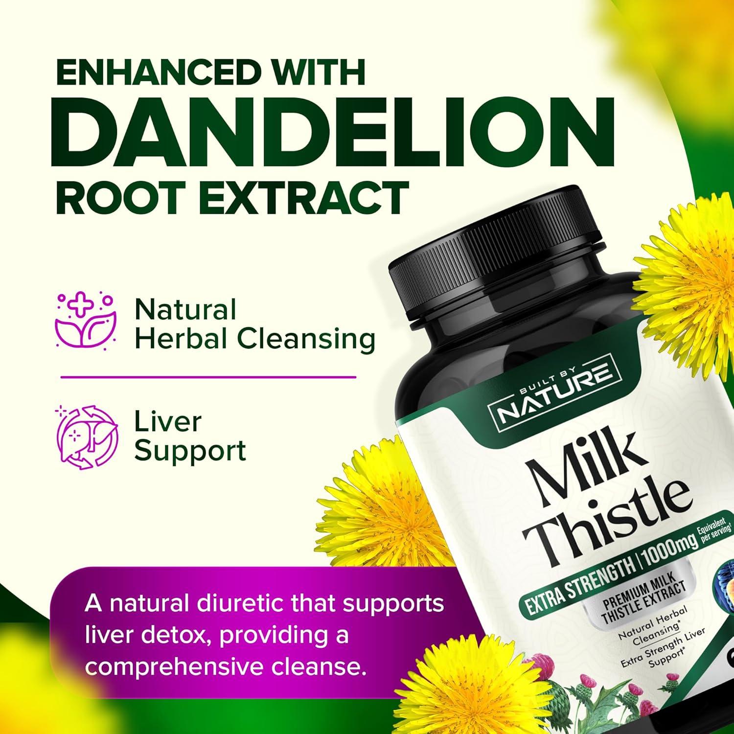 Cardo Mariano 1000mg - Suplemento Detox Hígado - 60 Cápsulas