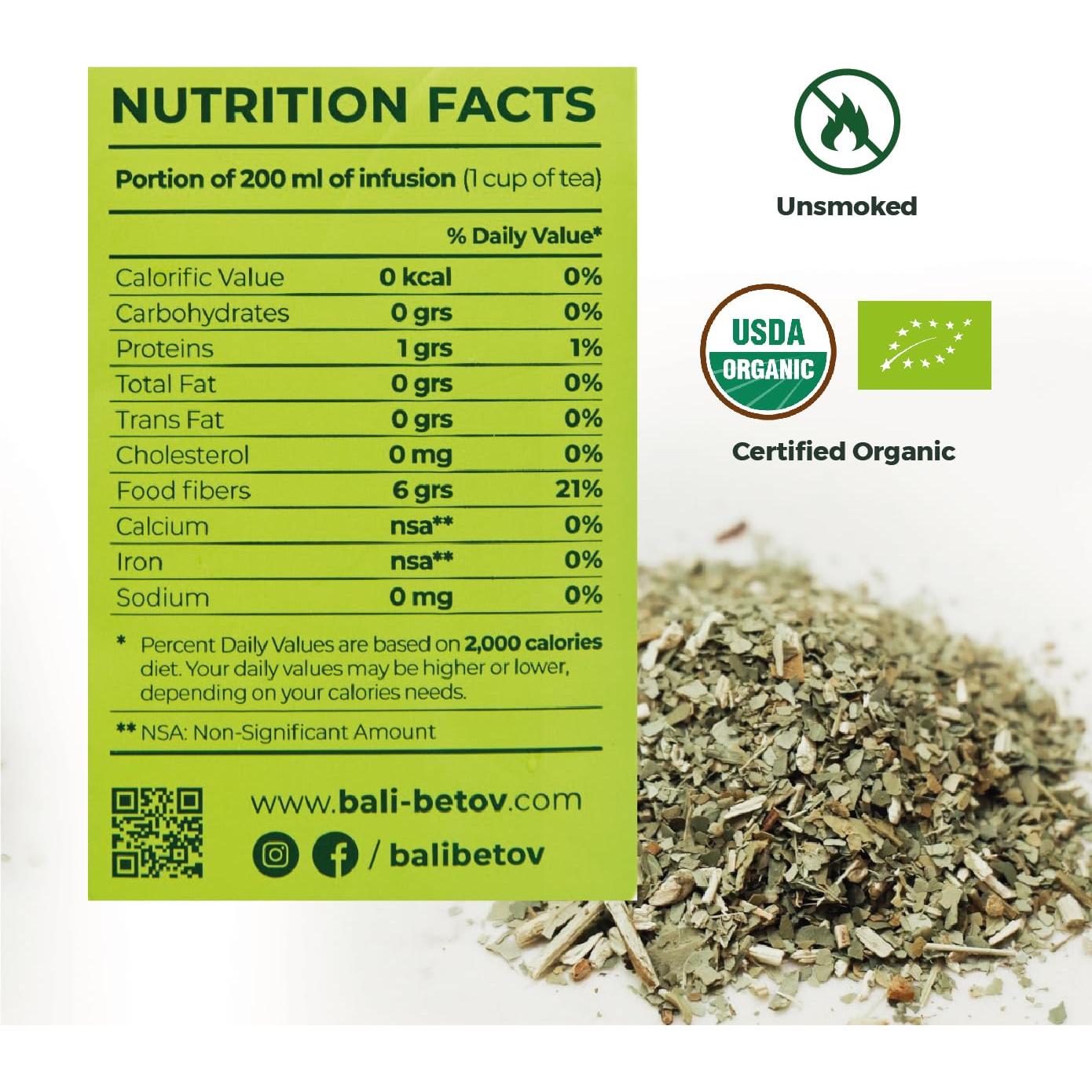 Yerba Mate Orgánica BALIBETOV 1 kg Hoja Suelta Sin Ahumar