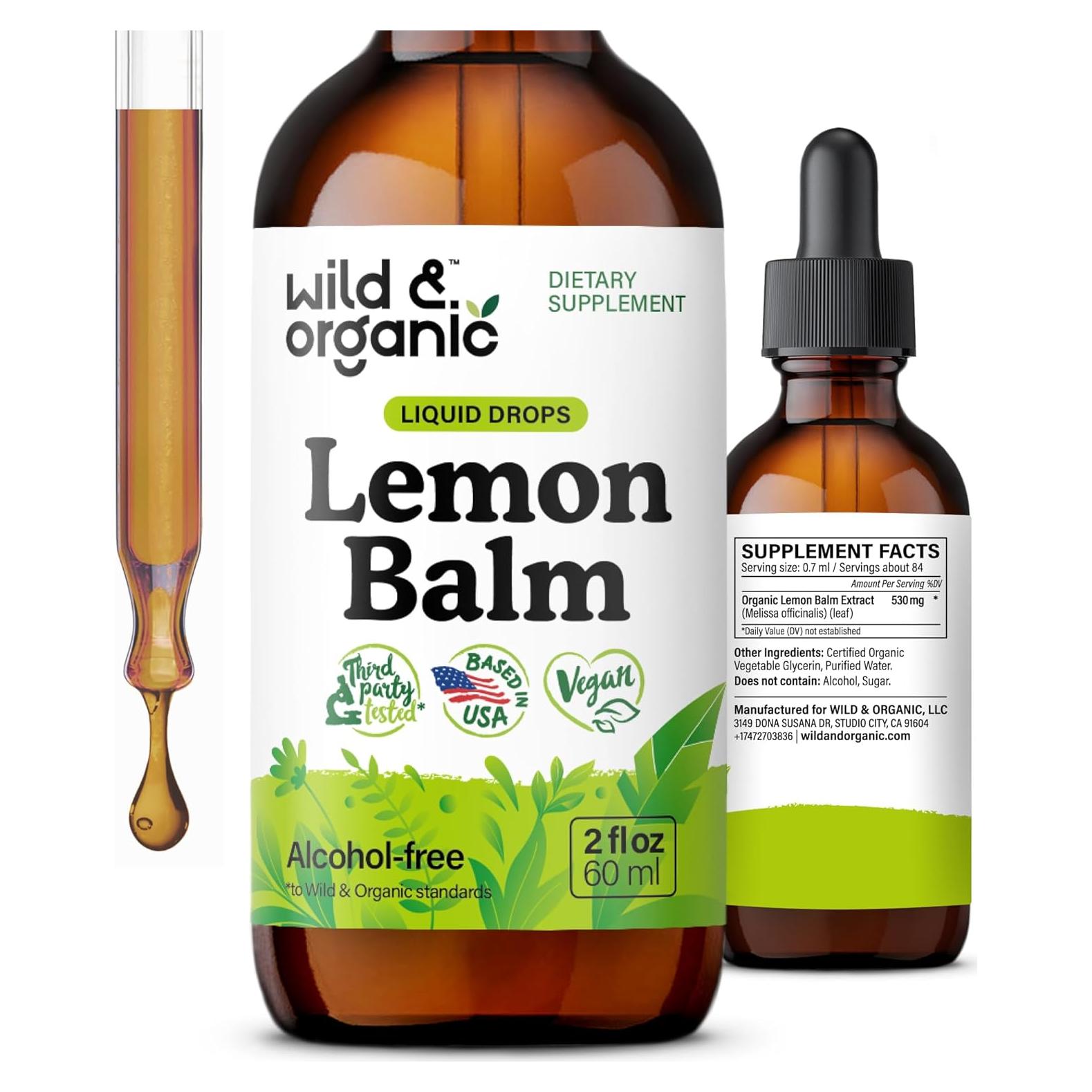 Gotas de Melisa Silvestre Wild & Organic 59 ml - Suplemento Vegano