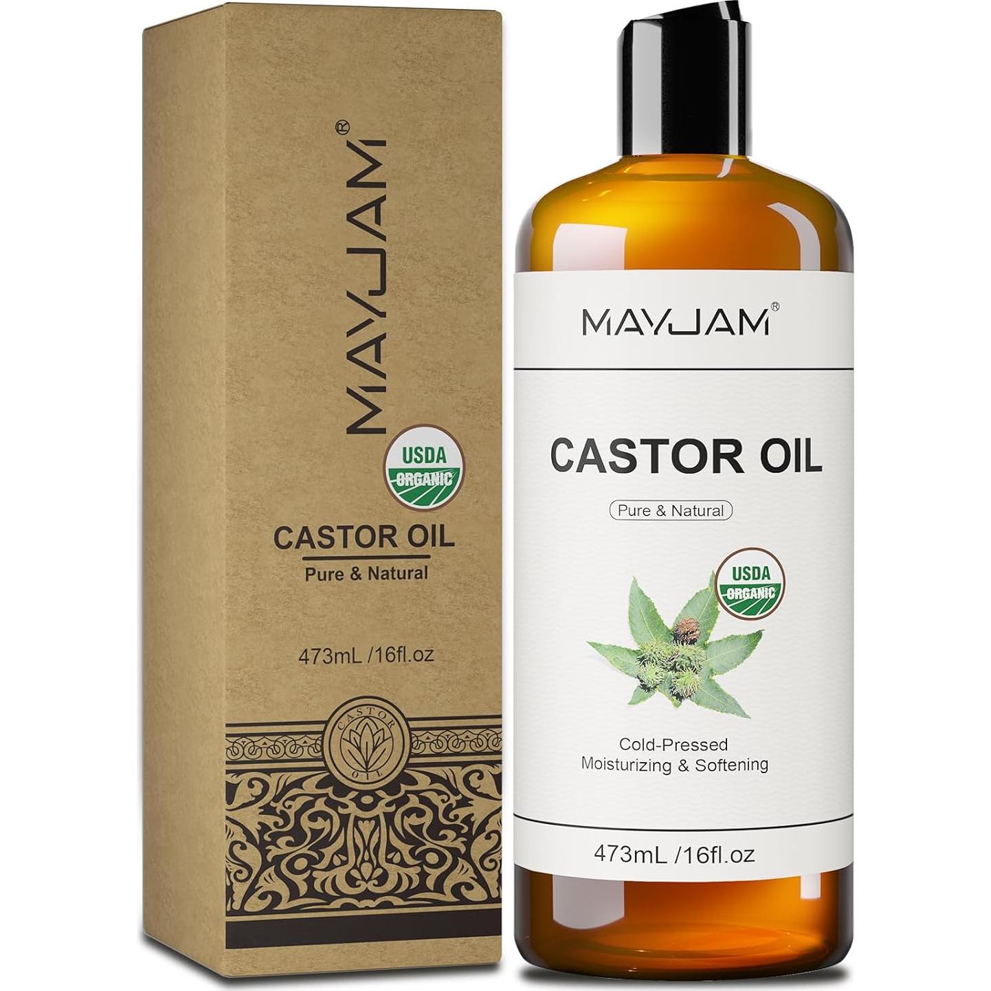 Aceite de Ricino Orgánico 473 ml MAYJAM Hidratante Piel y Cabello