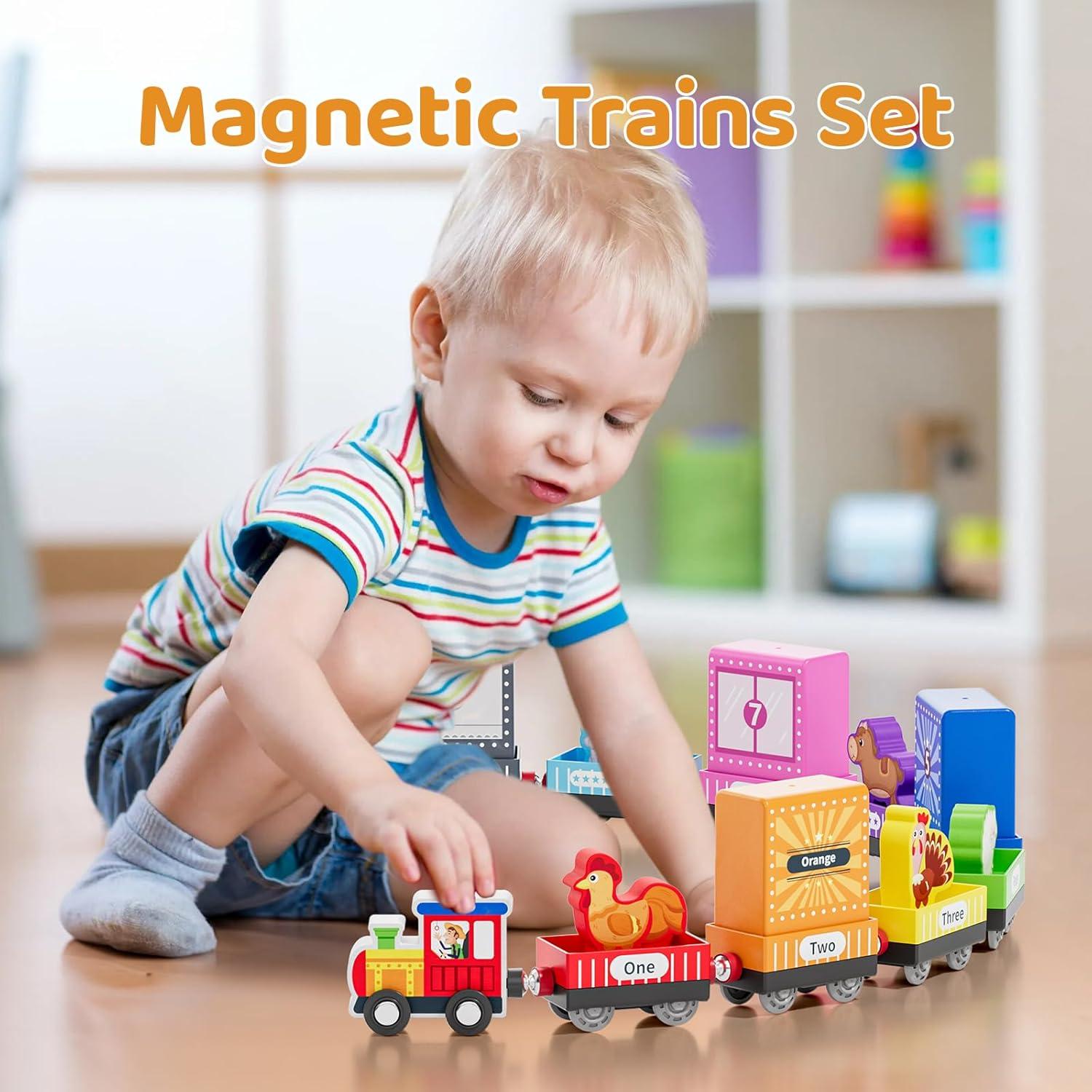 Tren de Madera Montessori QODOFLR 10 Piezas Educativo