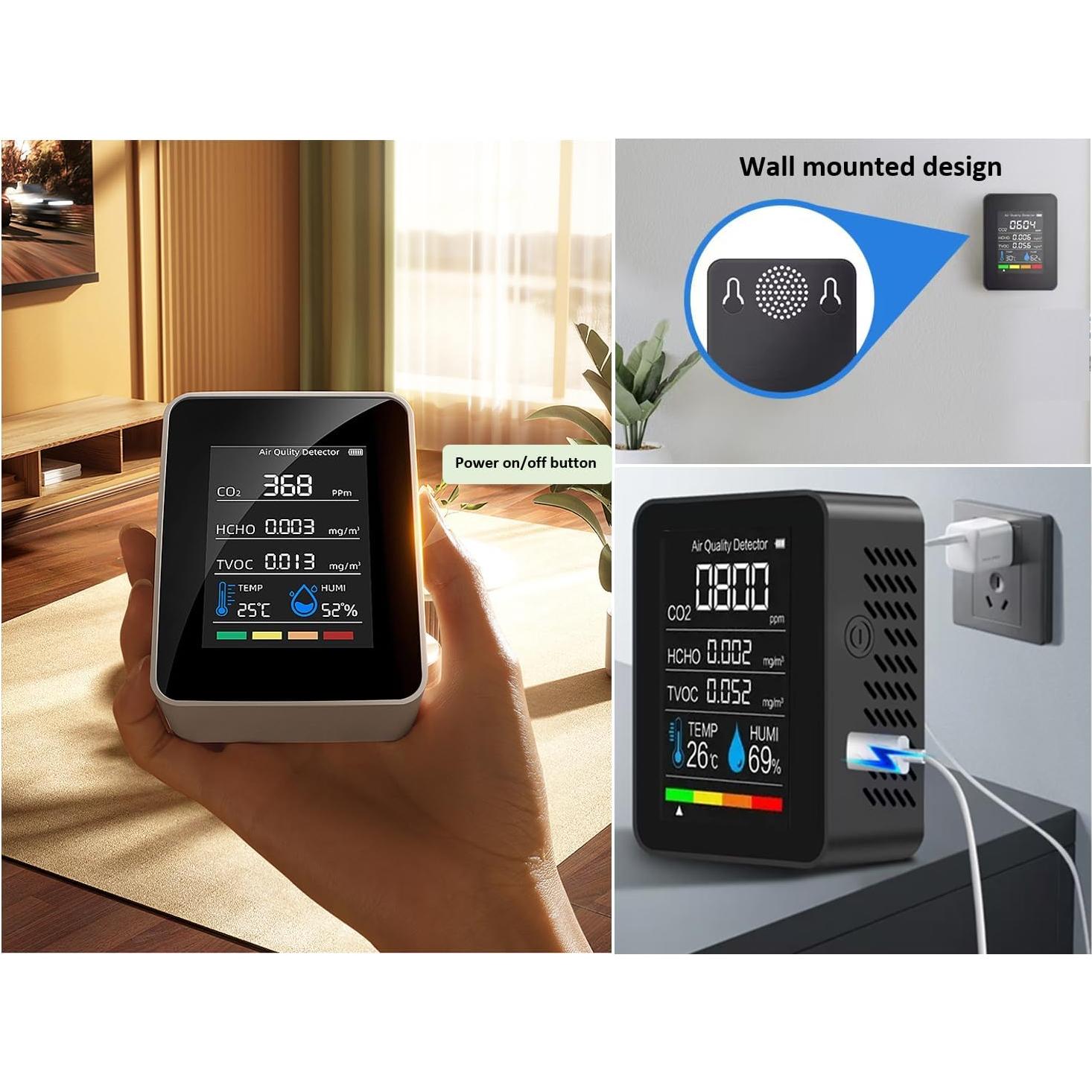 Monitor de Calidad del Aire Interior BUISAMG H8 Plus 5-en-1