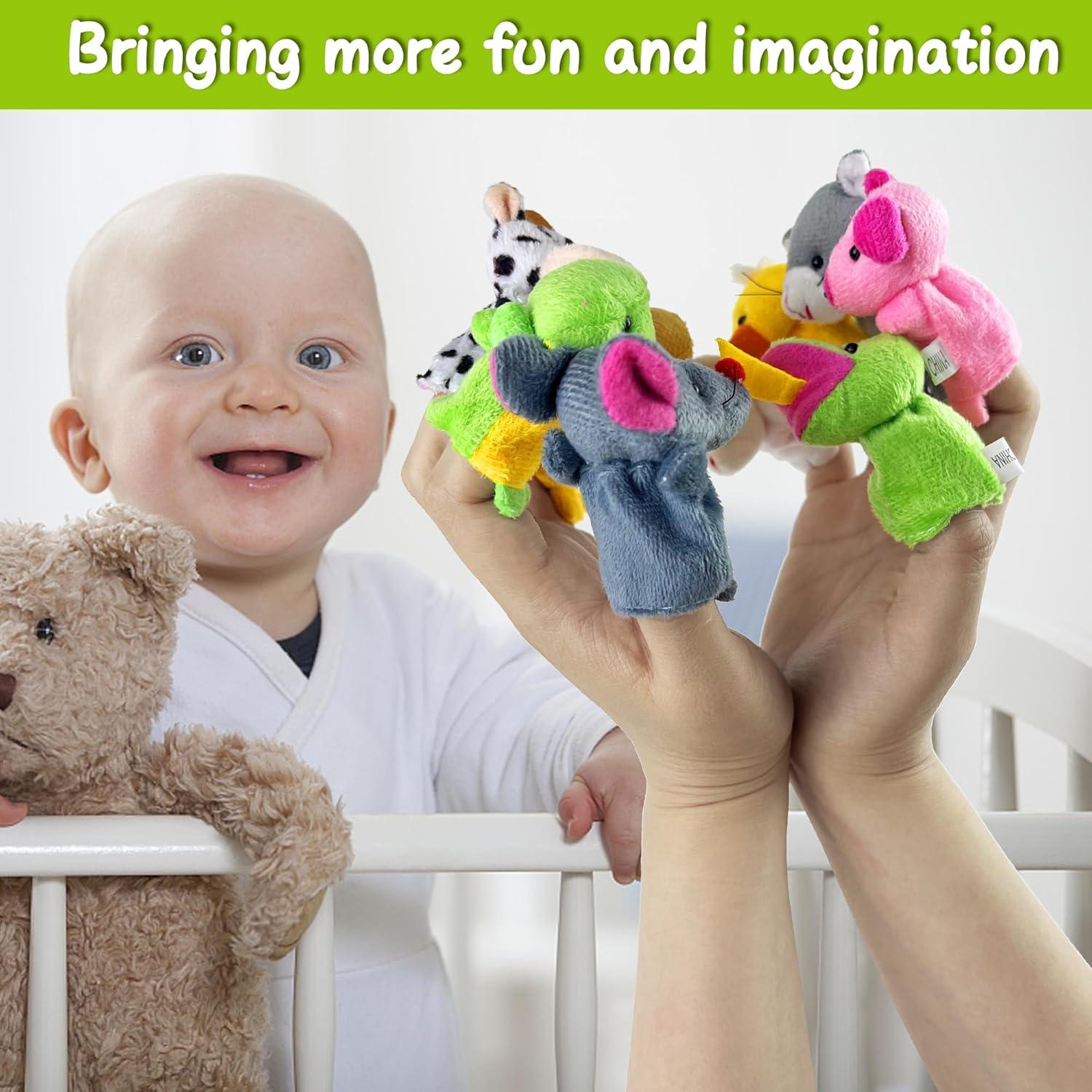 Juego de 24 Marionetas de Dedo XIPEGPA Animales de Peluche