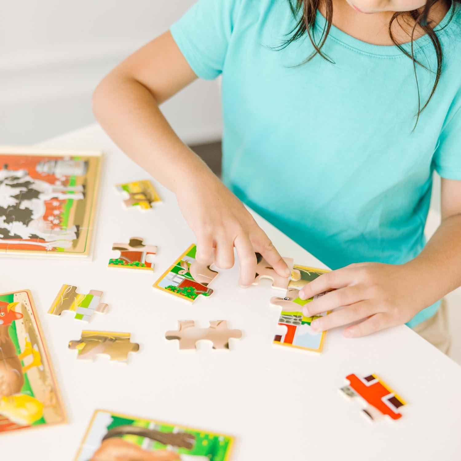 Rompecabezas de Madera Melissa & Doug Granja 4 en 1 48 Piezas