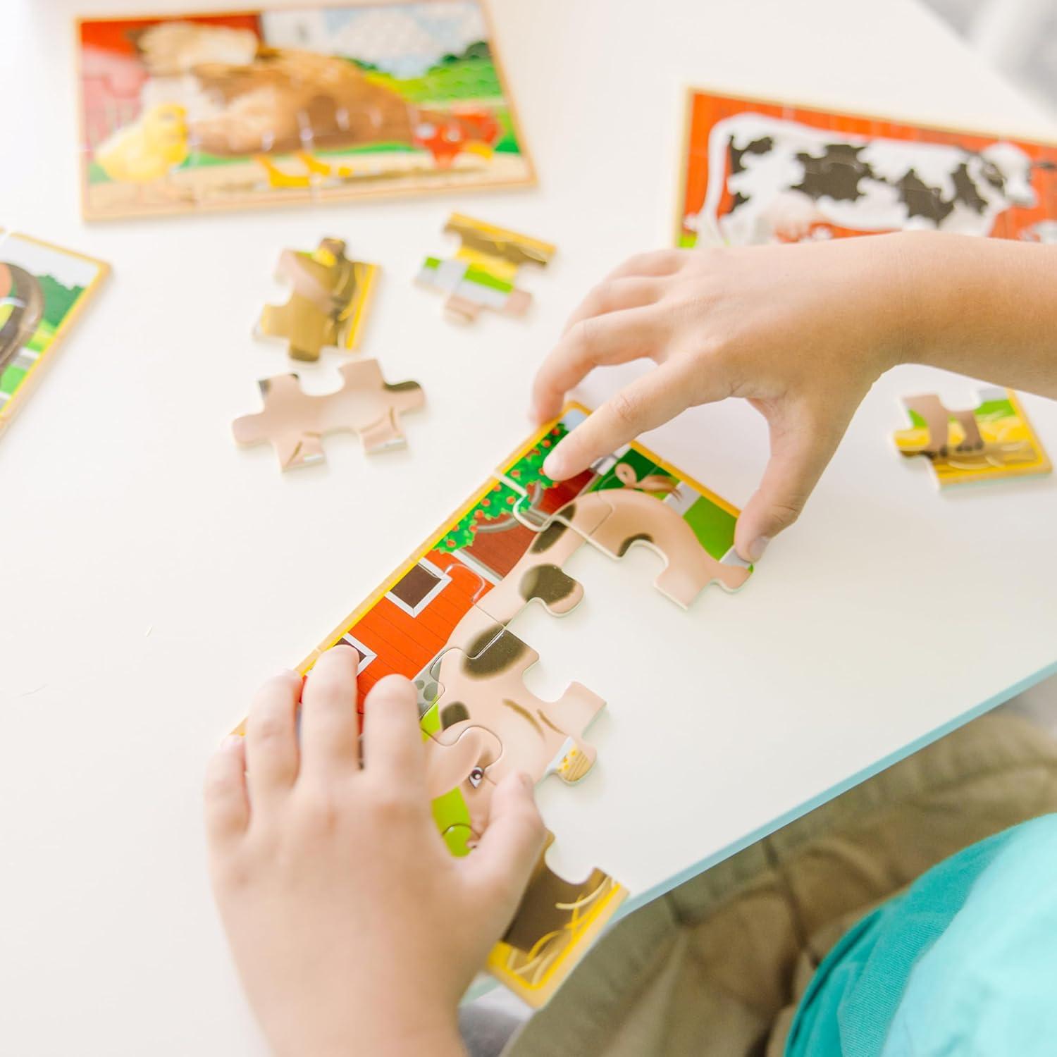 Rompecabezas de Madera Melissa & Doug Granja 4 en 1 48 Piezas