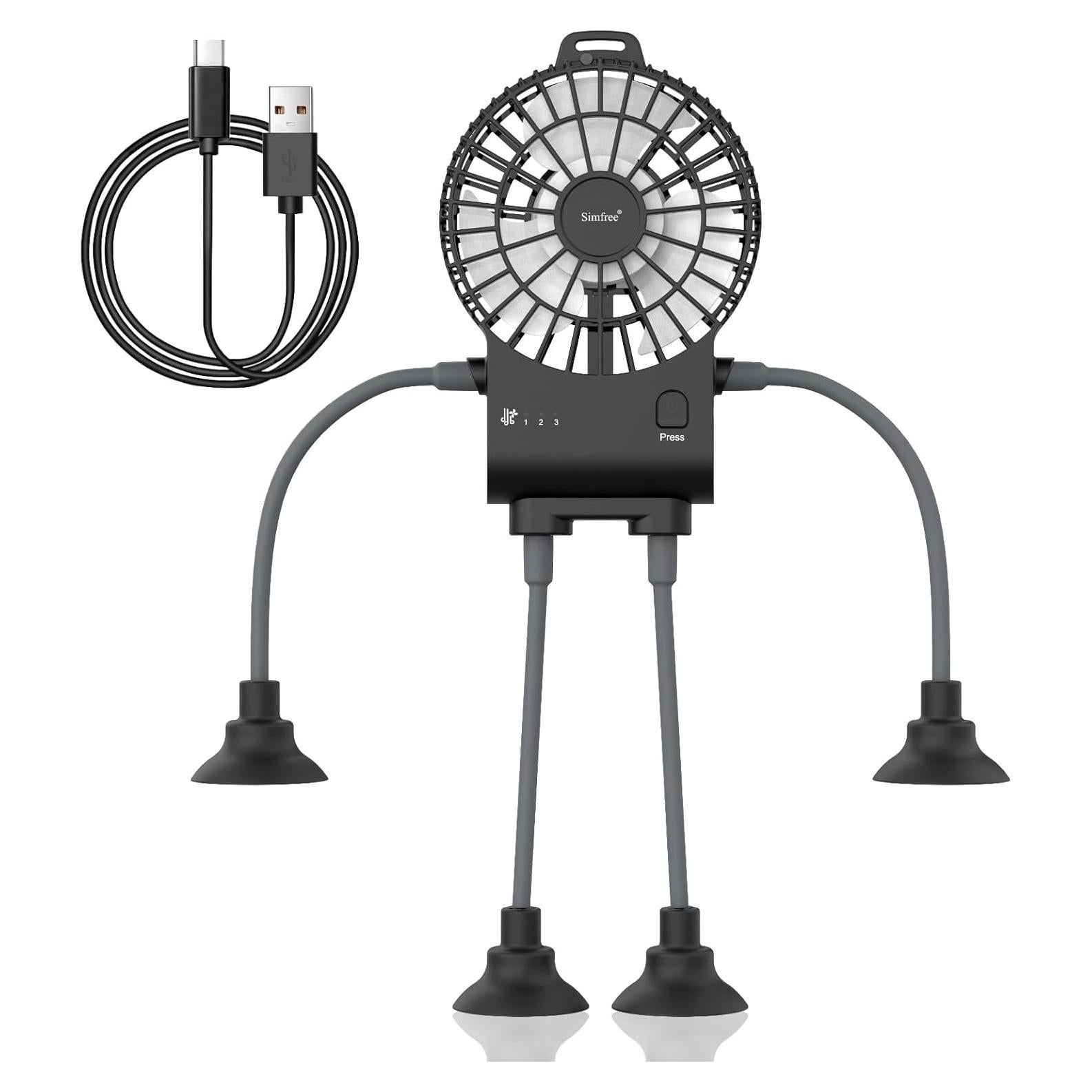 Ventilador de Escritorio Portátil Simfree Negro 3 Velocidades