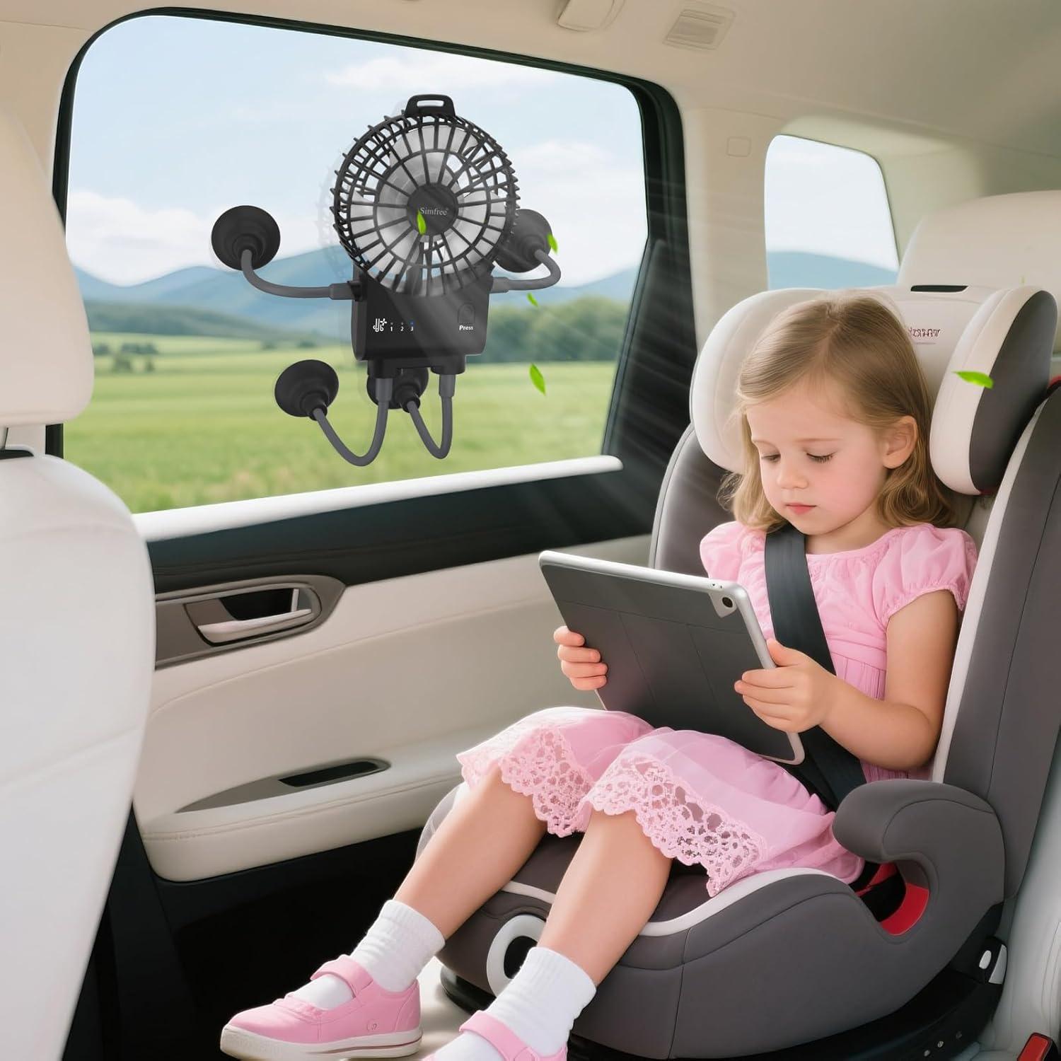 Ventilador de Escritorio Portátil Simfree Negro 3 Velocidades