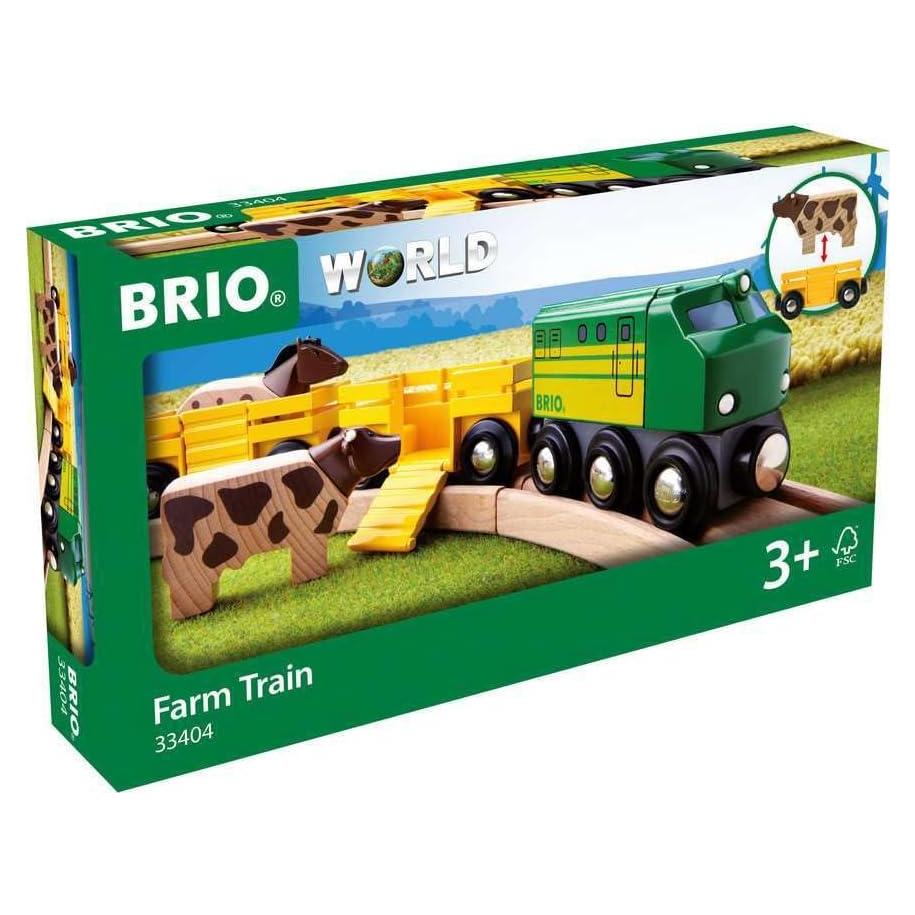 Tren de Granja BRIO 33404 - Juego de Madera 5 Piezas