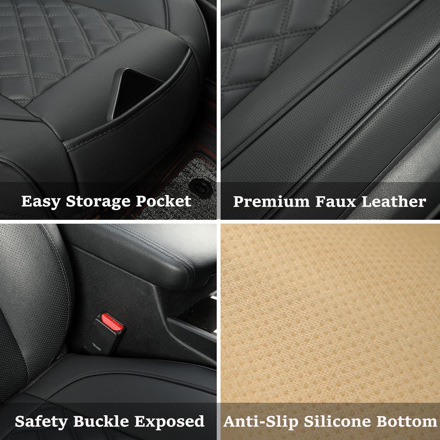 Funda de Asiento de Coche Vankerful Inferior Negra Impermeable