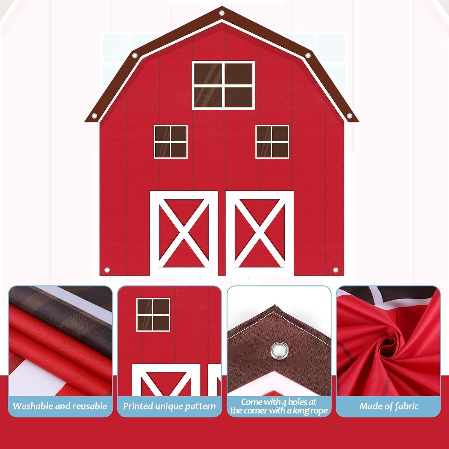 Kit de Decoración Fiesta Granja Ojustbeok 60 Globos y Fondo