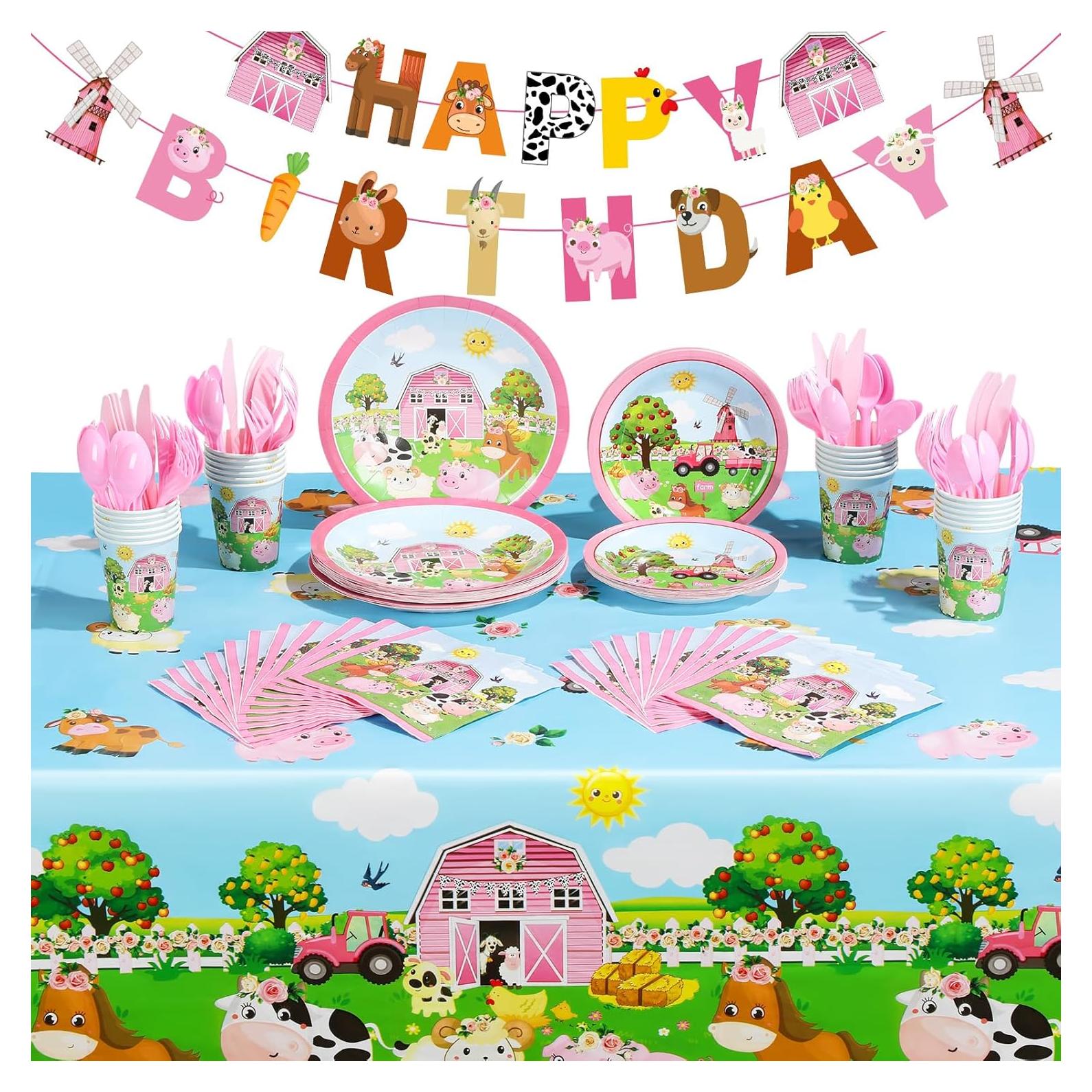 171 Piezas Suministros Fiesta Animales de Granja Pajean