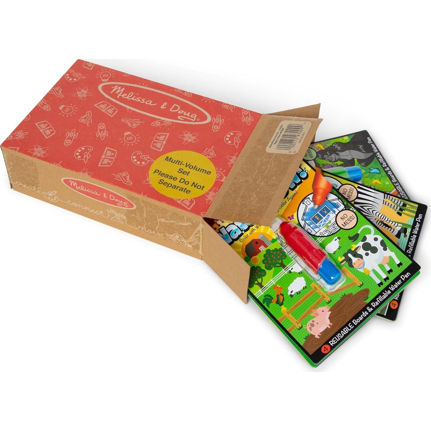 Melissa & Doug Water Wow! 3 Paquetes Reutilizables Selva, Safari, Granja