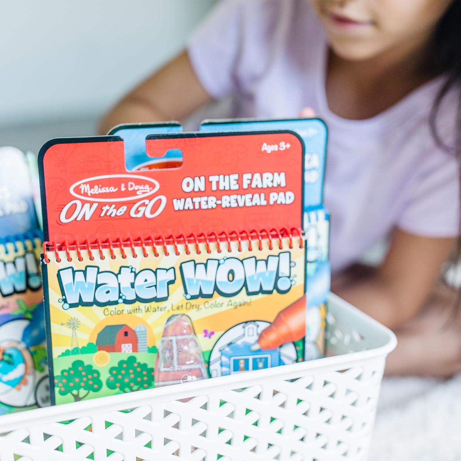 Melissa & Doug Water Wow! 3 Paquetes Reutilizables Selva, Safari, Granja