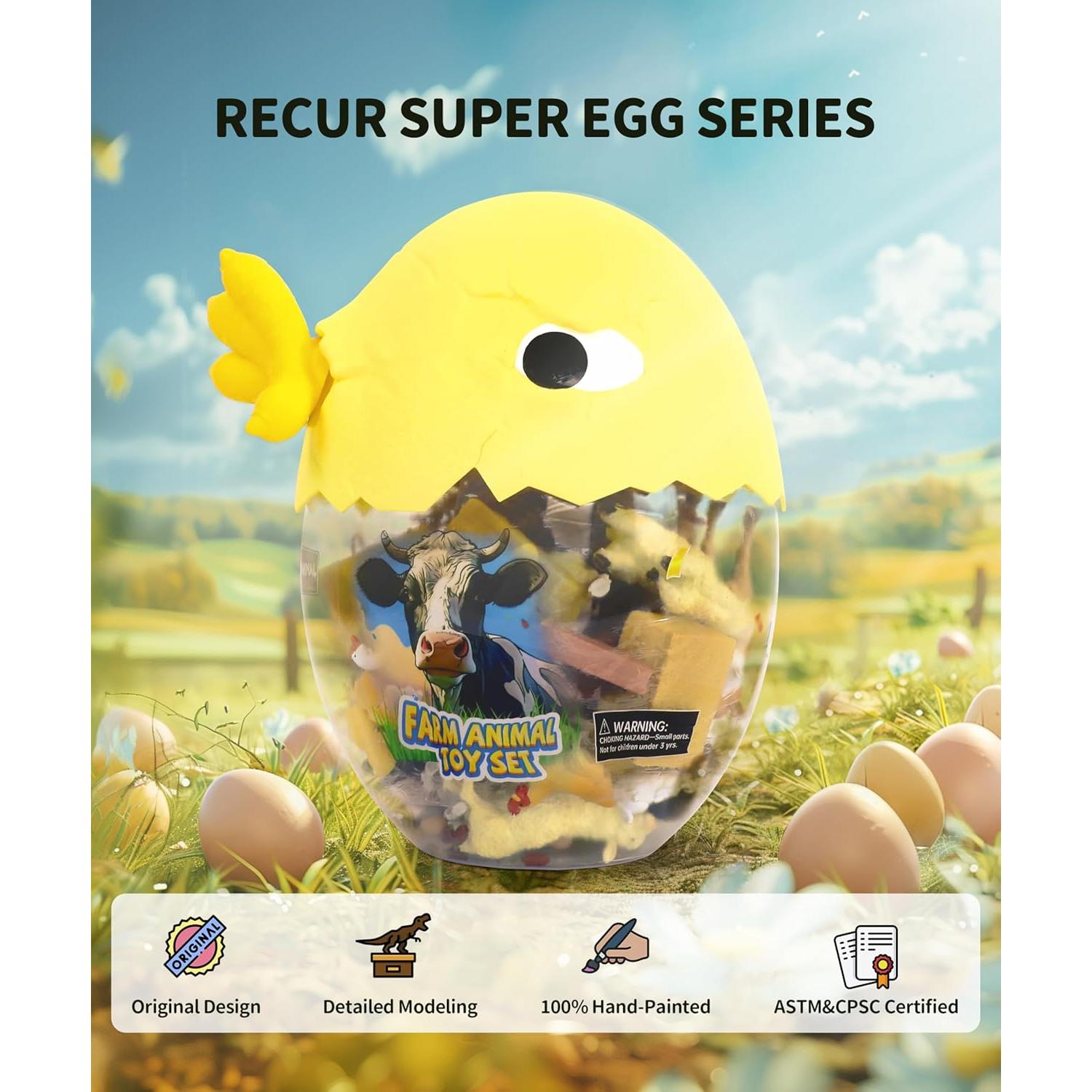 Juego de Figuras de Animales de Granja RECUR 45 Piezas