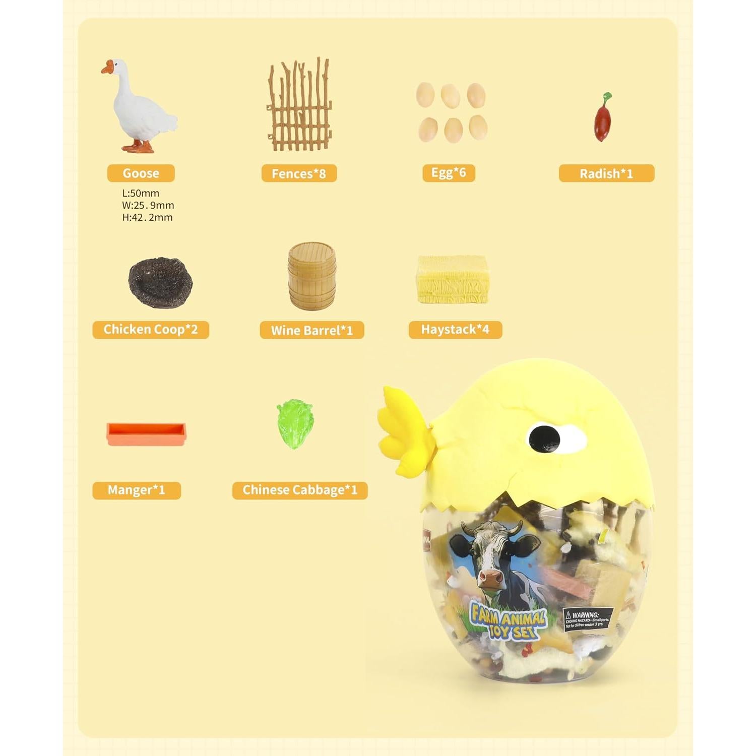 Juego de Figuras de Animales de Granja RECUR 45 Piezas