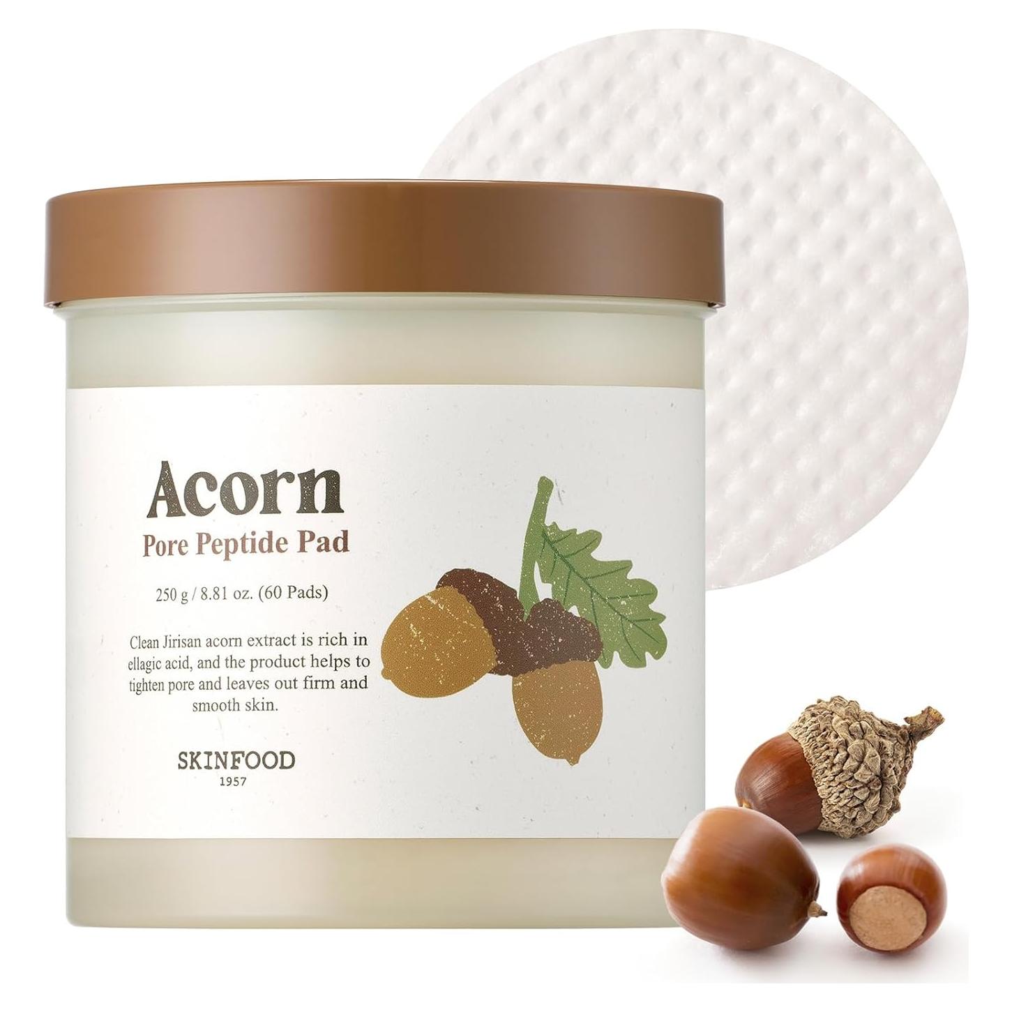 SKINFOOD Almendra Pore Peptide Toner Pad 60 Unidades