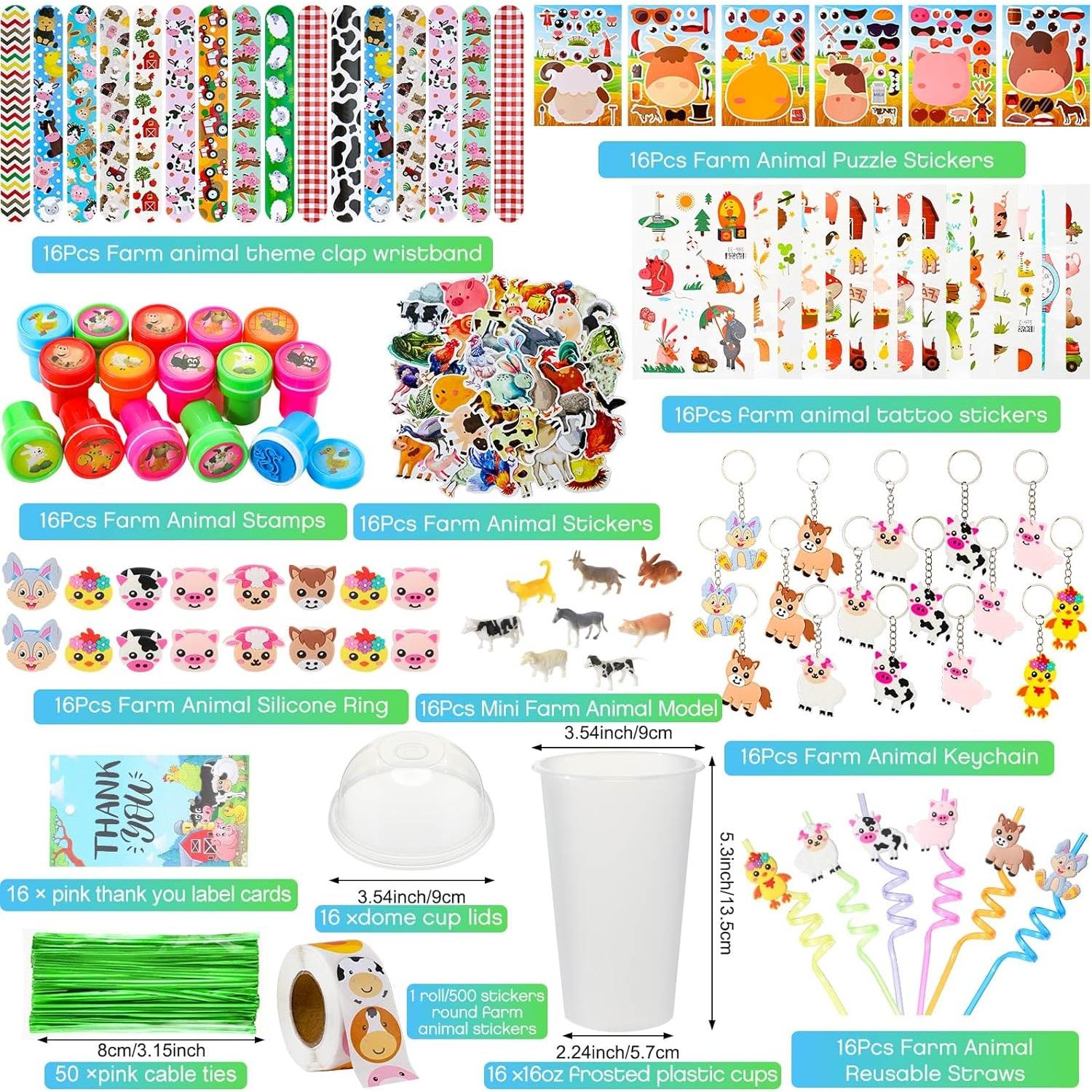 Conjunto Fiesta Animales de Granja 212 Piezas Poen