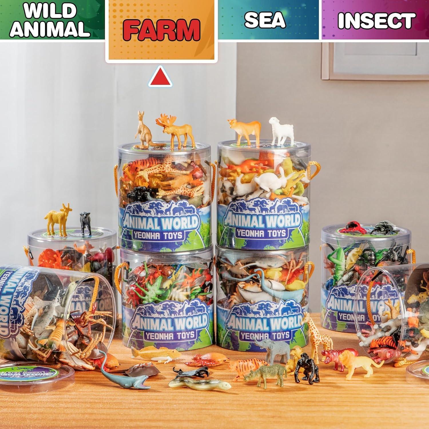 Figuritas de Animales de Granja Yeonha 60 Pcs Juguetes Realistas