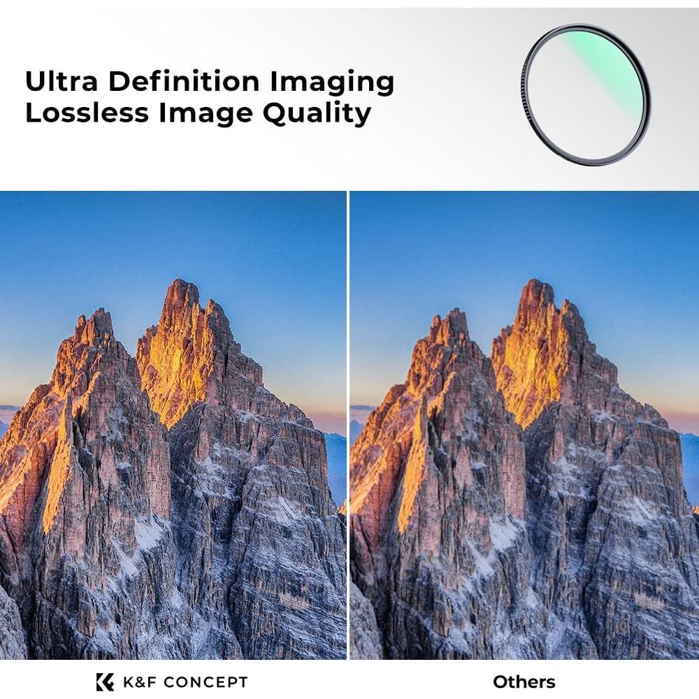 Filtro UV K&F Concept 105mm Vidrio Óptico HD Hidrofóbico