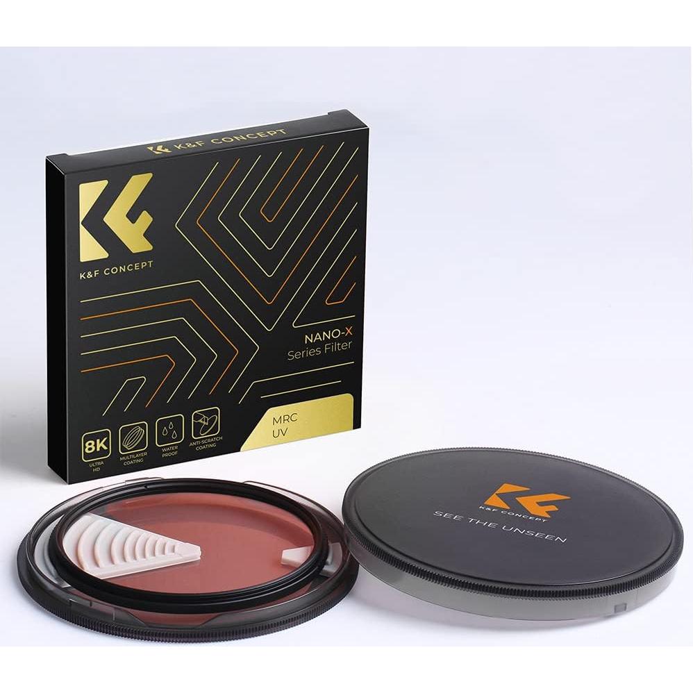 Filtro UV K&F Concept 105mm Vidrio Óptico HD Hidrofóbico