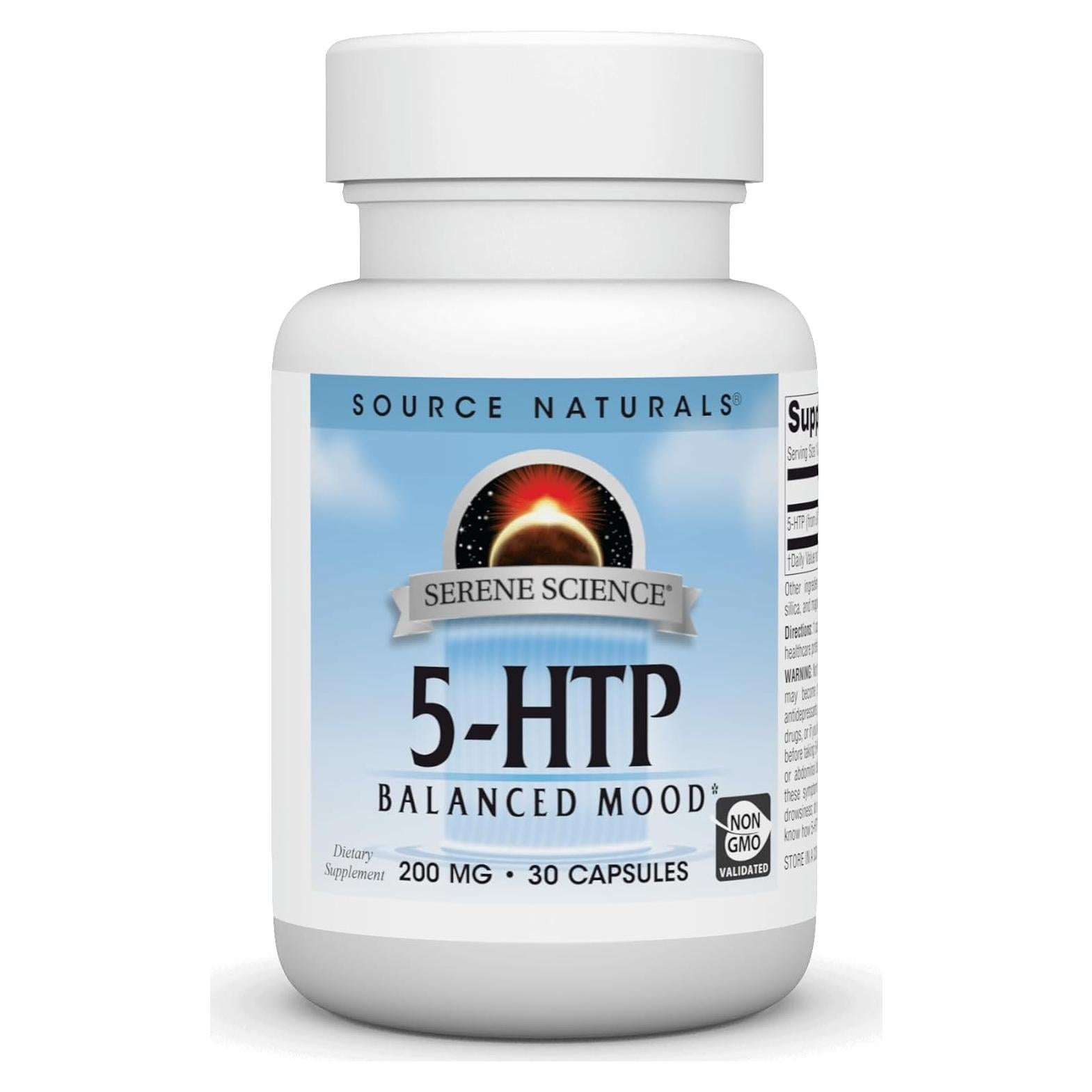 Suplemento Dietético Source Naturals 5-HTP 200 mg - 30 Cápsulas