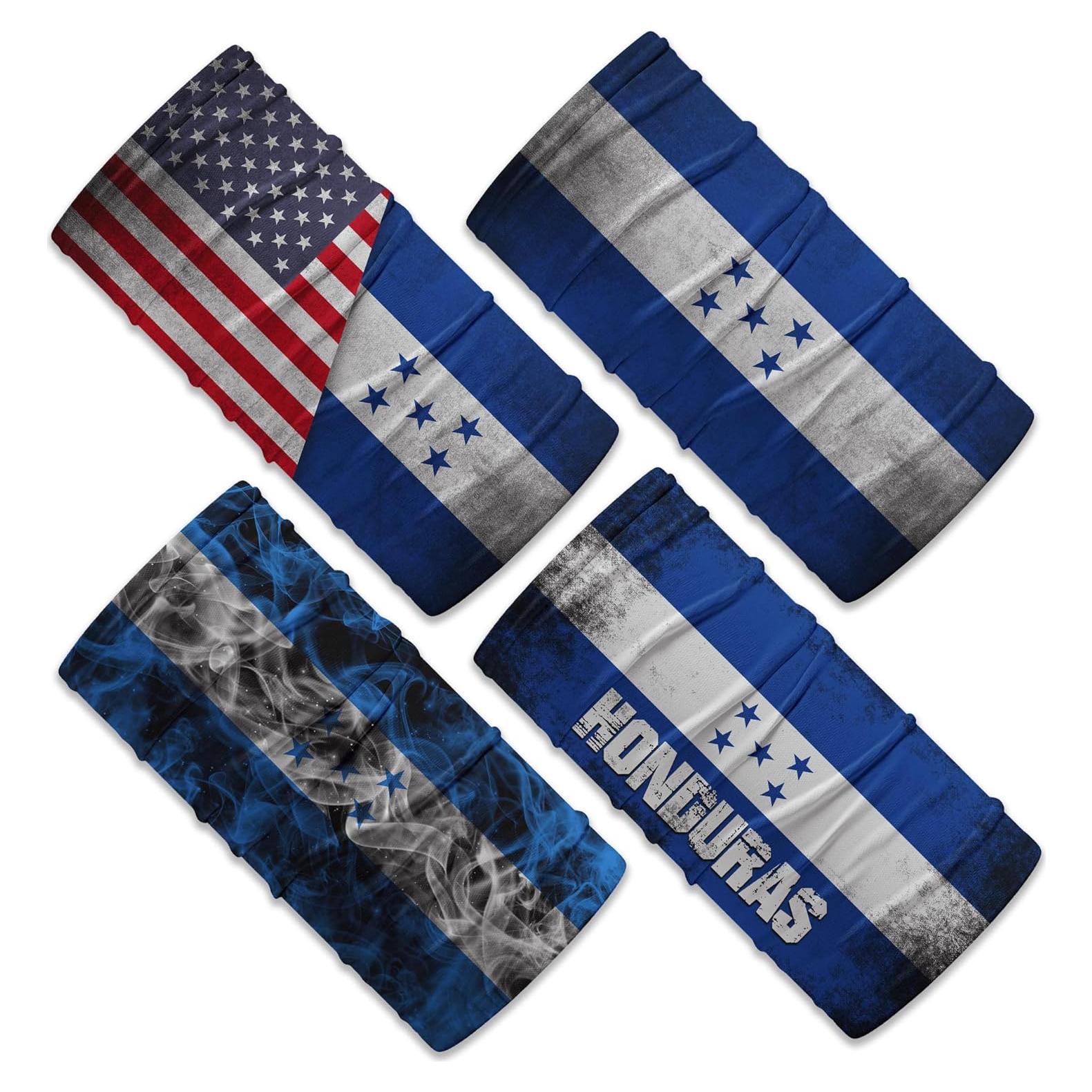 Set de 4 Diademas Multifuncionales Bandera de Honduras